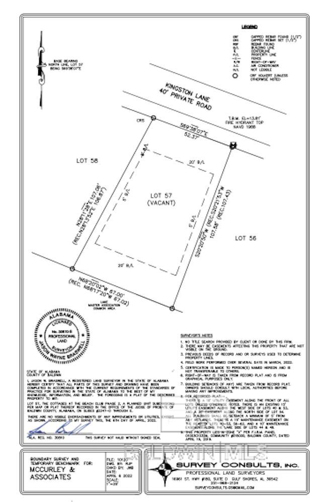 Homes for sale in Gulf Shores, AL | Lot 57 Kingston Lane, Gulf Shores, AL 36542 | MLS# 378061