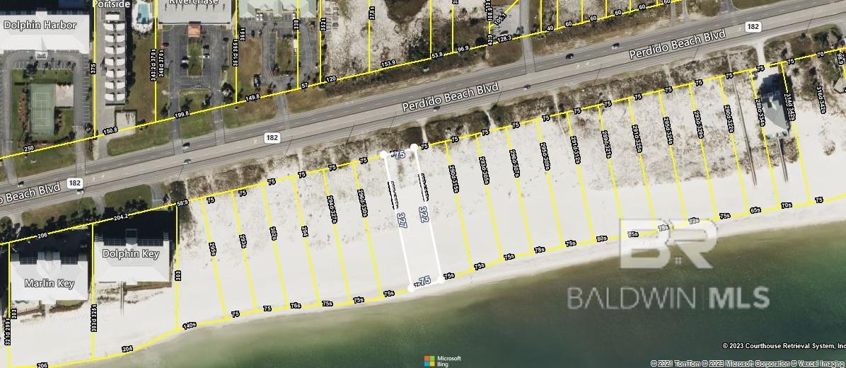 PRIME DIRECT GULF WATERFRONT lot in Orange Beach, AL.  75 ft. Gulf frontage.  Price includes 5 more parcels across the street on Old River.  29080 PERDIDO BEACH BLVD. is zoned RS-1.    The 5 lots on Old River (PPIN's 53622, 252446,212823, 83001,87567) are zoned RM-2.   Combined 6 lots approximate acreage: 3.9