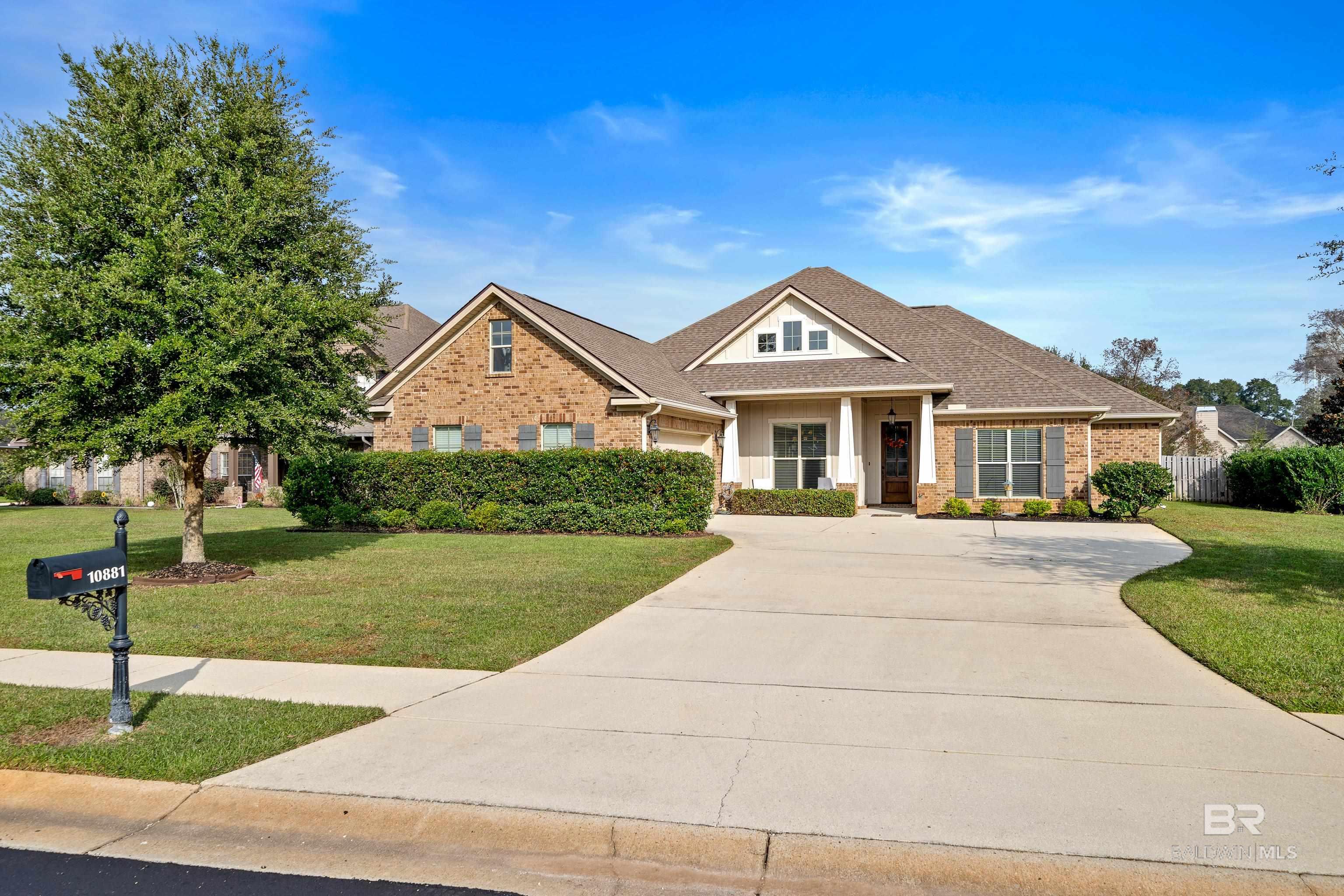 A must see wonderful Florence Plan by Truland home that features a 4 bedroom 3 bathroom floor plan.   Located on a cul-dae-sac in Austin Park this home has everything you are looking for, starting with an amazing welcoming front porch.  Beautiful hand scraped hardwood floors throughout the main living areas including the foyer, dining room, family room and even the primary bedroom.  Custom kitchen features granite countertops, plenty of storage, large pantry and breakfast area with pendent lighting and stainless steel appliances including a gas range.   Keeping room located right off the kitchen is great bonus space and overlooks the beautiful backyard and pool.  The large primary bedroom features a trey ceiling with recessed lighting and a lovely primary bath with walk in closets, tile shower and soaking tub.Two additional bedrooms share a jack-n-jill bathroom.  There is also another bedroom with a full bath all located on one level.  The large backyard space has a great screened in porch that is great for entertaining. The fenced in backyard features a heated pool, exceptional lighting, security cameras, pool storage shed, grilling area, sprinkler system and beautiful pool with a new liner.  This home has a Gererac Generator 24kW. Buyer to verify all information during due diligence.