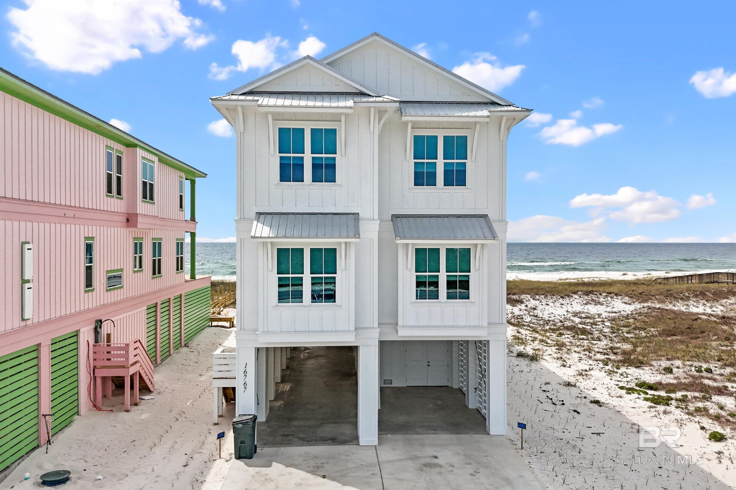 Nestled along the stunning coastline of Perdido Key, Florida, Saltwater Heart Beach House is the ultimate luxury retreat. This custom-built, gold fortified home offers 7 spacious bedrooms, 7.5 baths, and a remarkable 4,624 square feet of beautifully designed living space, making it the perfect destination for family gatherings, vacationers, or savvy investors. Built in 2023, this one-of-a-kind home boasts top-of-the-line finishes, including rich wood floors, sleek quartz countertops, and custom cabinetry throughout. The open-concept floor plan invites natural light to pour in, accentuating the sweeping views of the emerald waters of the Gulf. With seven well-appointed bedrooms, 6 of which have an ensuite bathroom, guests will enjoy both privacy and comfort. Whether you're relaxing in the spacious living room, enjoying a gourmet meal in the chef’s kitchen, or lounging by the private pool, Saltwater Heart Beach House is designed for ultimate relaxation and luxury. This home is being offered turn-key, fully furnished, and ready for immediate use. Whether you're looking for your dream vacation home or a lucrative rental property, Saltwater Heart Beach House offers the best of both worlds with unparalleled location, luxury, and style. Don’t miss the chance to own this stunning Gulf-front property! Buyer to verify all information during due diligence.