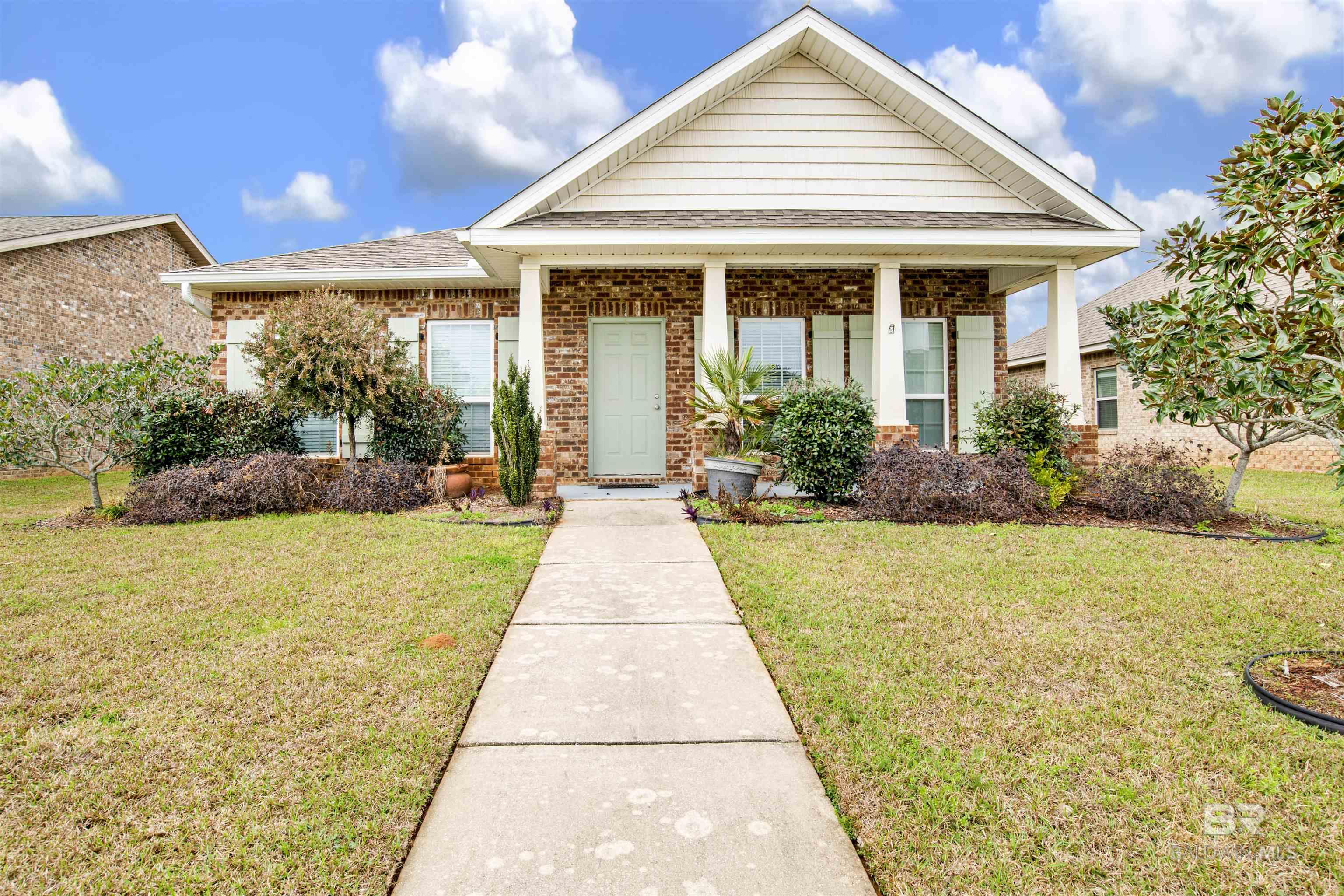 Take a look at this delightful home in Daphne, AL, a perfect blend of style and convenience. Ideally located for commuters with easy access to I-10, this residence is nestled in an attractive, well-kept neighborhood.  There is a community pool for your enjoyment within walking distance from the home! Inside, you'll find upgraded living room floors and a cozy fireplace, creating a warm and inviting atmosphere. The kitchen has a lovely tile backsplash, granite countertops and a breakfast area. The primary bathroom has both a garden tub and a stand alone shower.  Enjoy easy maintenance throughout, and is equipped with functional shutters and a home generator. An enclosed sunroom seamlessly connects the home to a detached 2-car garage, providing additional convenience and storage. Back yard is fenced with a patio. Active fortification certificate on hand for the roof.   Buyer to verify all information during due diligence.