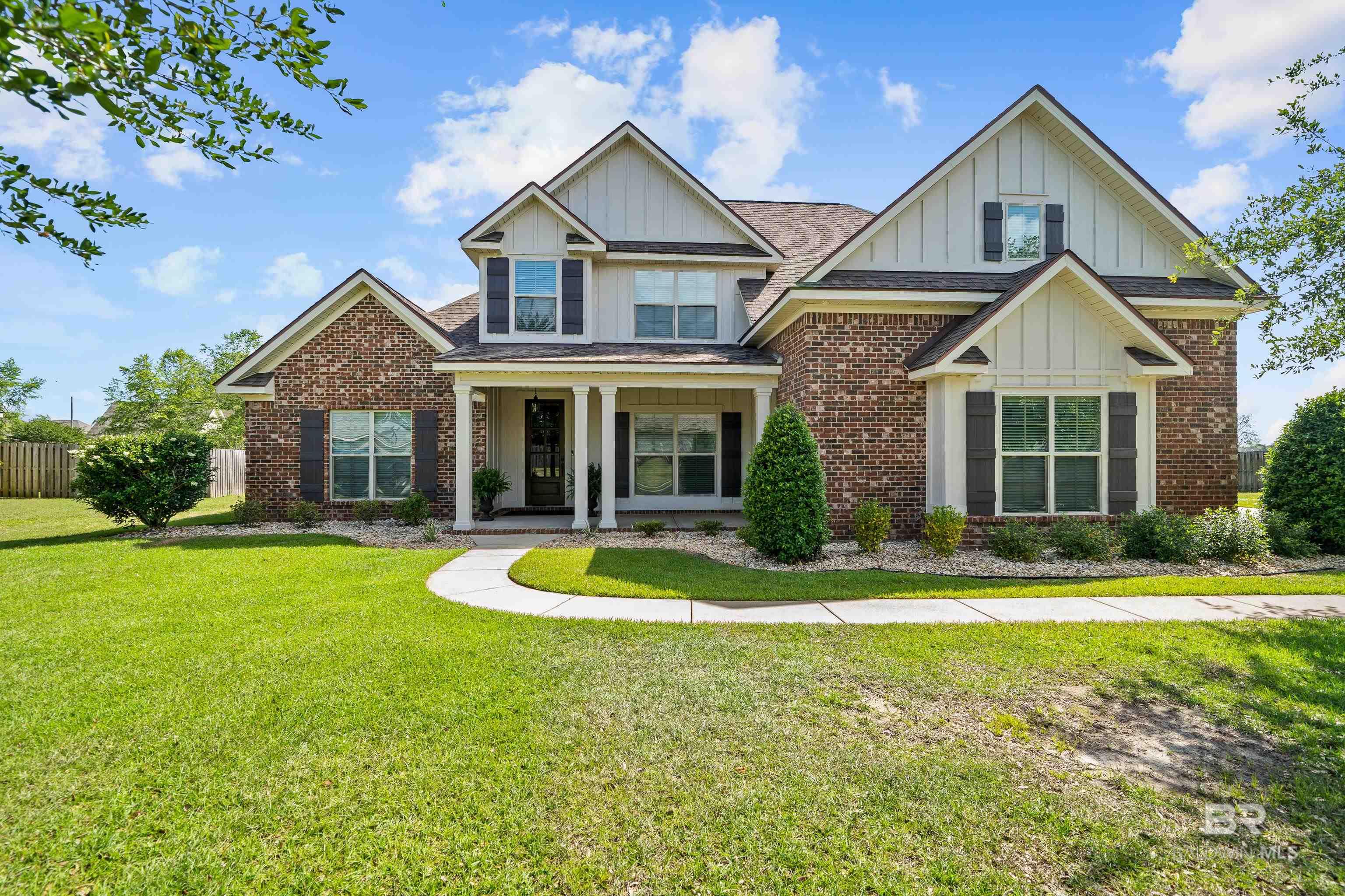 This Gold Fortified and freshly painted two-story home delivers one of the largest floorplans in Waterford, with nearly 3100 square feet of living area. It has 5 bedrooms and 3 baths with a bountiful amount of storage in closets, cabinets and attic space. The open floor plan in the main living area and kitchen is an attractive feature of this home. The living room has high ceilings and a cozy gas fireplace. There is a separate dining area for those special occasions. The primary suite has a large bedroom with hardwood floors and a bath with separate vanities, water closet, shower, garden tub, and separate closets. The first floor has hardwood and tile throughout, one bedroom with new carpet. Upstairs bedrooms have new carpet. This home is in excellent condition and is move in ready. It has a large yard area with the rear yard being surrounded by a wooden privacy fence. An attractive on-site constructed storage building (10x12) provides plenty of room for yard equipment and tools. The spacious aluminum screened in patio and deck area is great for entertaining. This is a must see house that will make any owner a great home! Seller is willing to pay up to $5,000 towards closing costs with an acceptable offer. Seller is a licensed Realtor in the state of Alabama. Buyer to verify all information during due diligence.