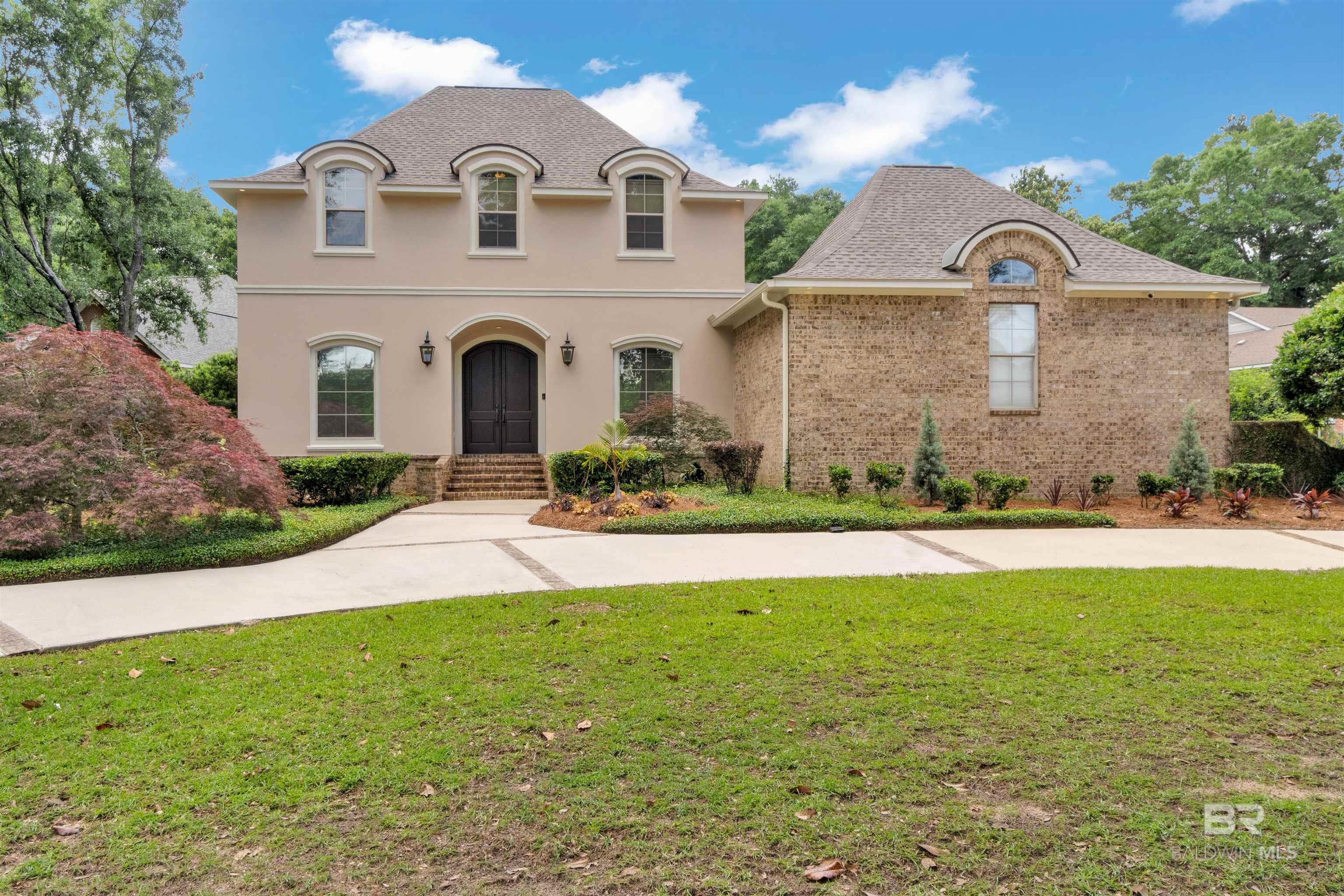 This is a Coming Soon Listing. SELLER HOLDS AN ACTIVE AL REAL ESTATE LICENSE.  Stylish French Country home on .76 of an acre corner lot located on Timbercreek golf course. Beautiful solid wood double doors lead to an open split floor plan with high ceilings, crown molding, wood flooring and large windows for natural light and the scenery of back yard.  Wood flooring is found throughout main living areas. All the bedrooms are spacious with 2 bedrooms on main level and 2 bedrooms and bonus on second level. Open Kitchen overlooks breakfast dining and great room with a breakfast bar, granite countertops, stainless steel appliances, and 5 burner gas stove top. Outdoor entertaining is a must with covered patio overlooking private matured landscaped yard with gunite pool & hot tub, and iron fencing. All information provided is deemed reliable but not guaranteed. Buyer or buyer’s agent to verify all information. Buyer to verify all information during due diligence.