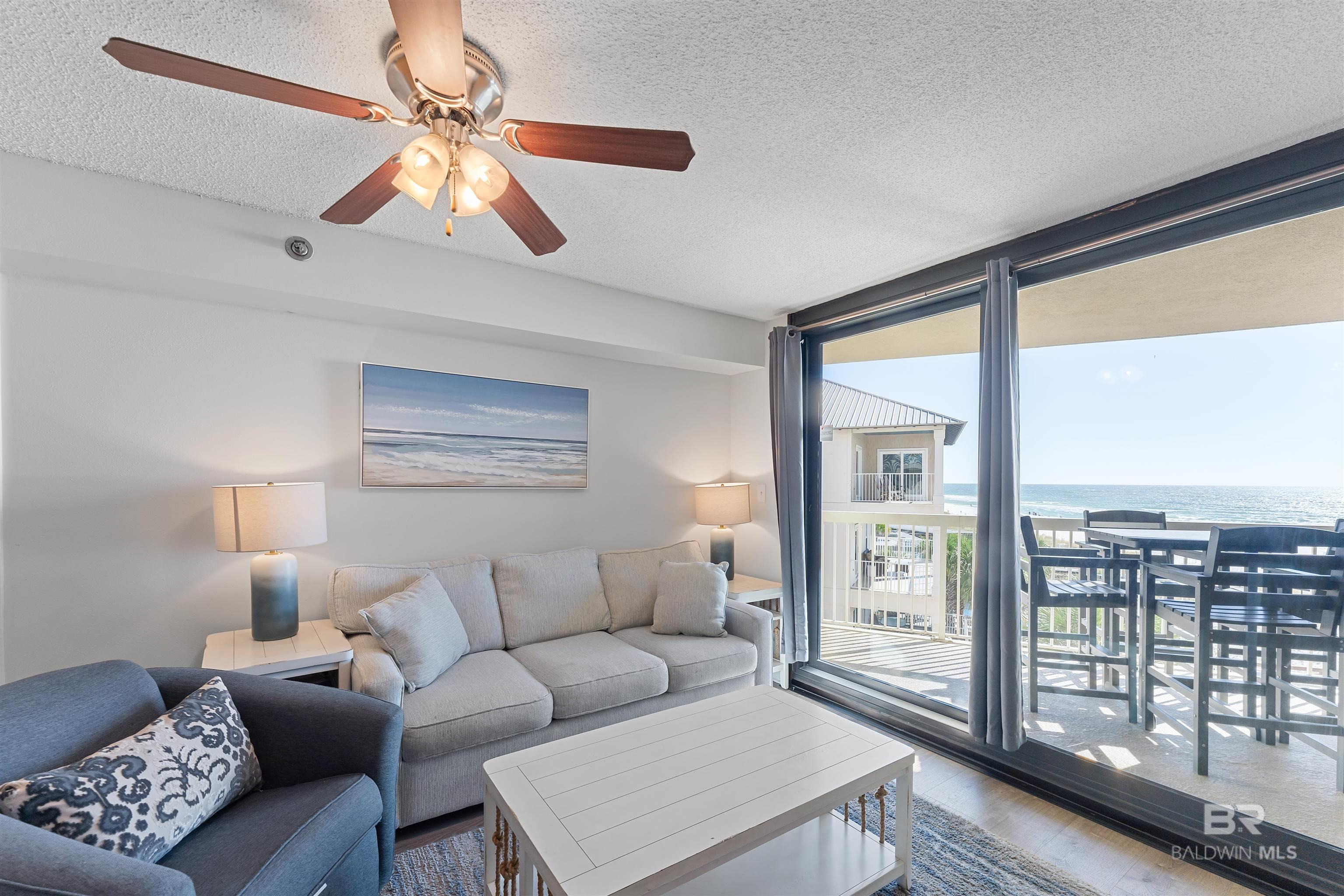 Experience coastal living at its finest!This beautifully updated 3-bedroom, 2-bath condo in Harbour Place, Orange Beach, offers the perfect blend of style, comfort, and investment potential. Featuring new flooring throughout, all new furnishings, and a modern coastal design, this unit is move-in ready and rental-ready. Enjoy gulf views from your private balcony and easy access to the beachfront pool, boardwalk, and the sugar-white sands just steps away.Whether you’re looking for a vacation retreat, full-time residence, or income-producing property, this gulf-side condo checks every box — offering proven rental income and an unbeatable location close to dining, shopping, and entertainment in the heart of Orange Beach. Buyer to verify all information during due diligence.
