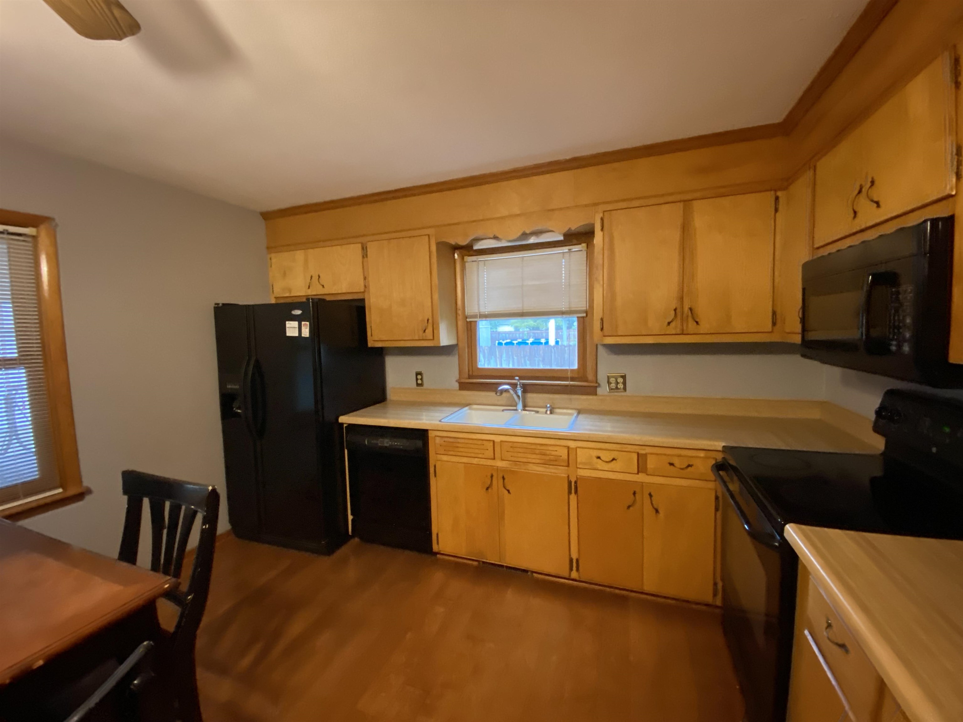 Includes, range, refrigerator, dishwasher and microwave oven.