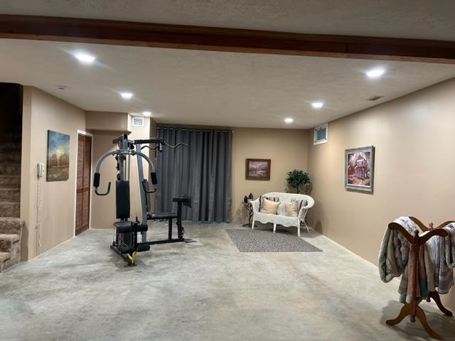 This flex room is perfect for your exercise equipment, pool table, or just a child's play room!