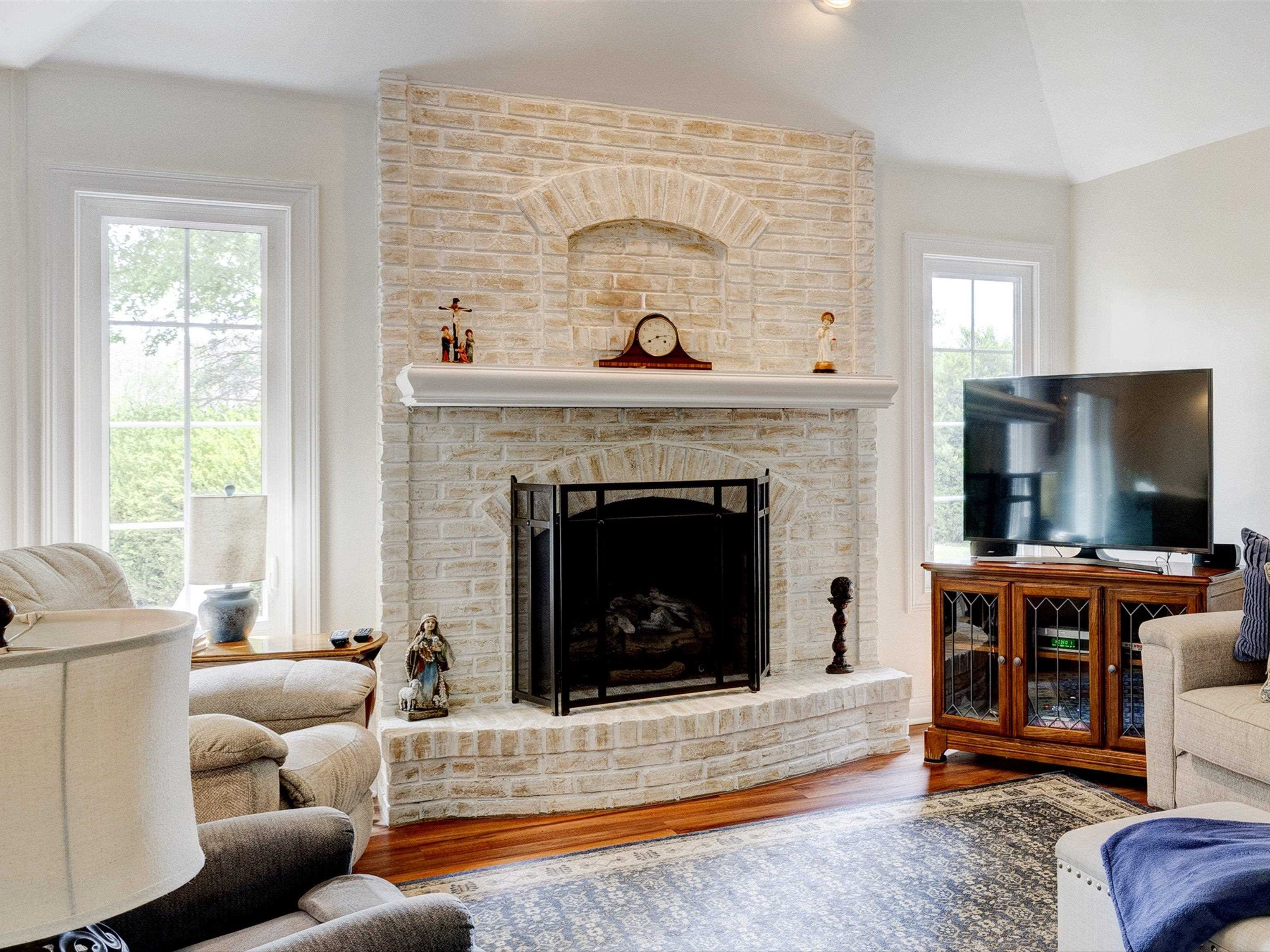Family Room Fireplace without TV