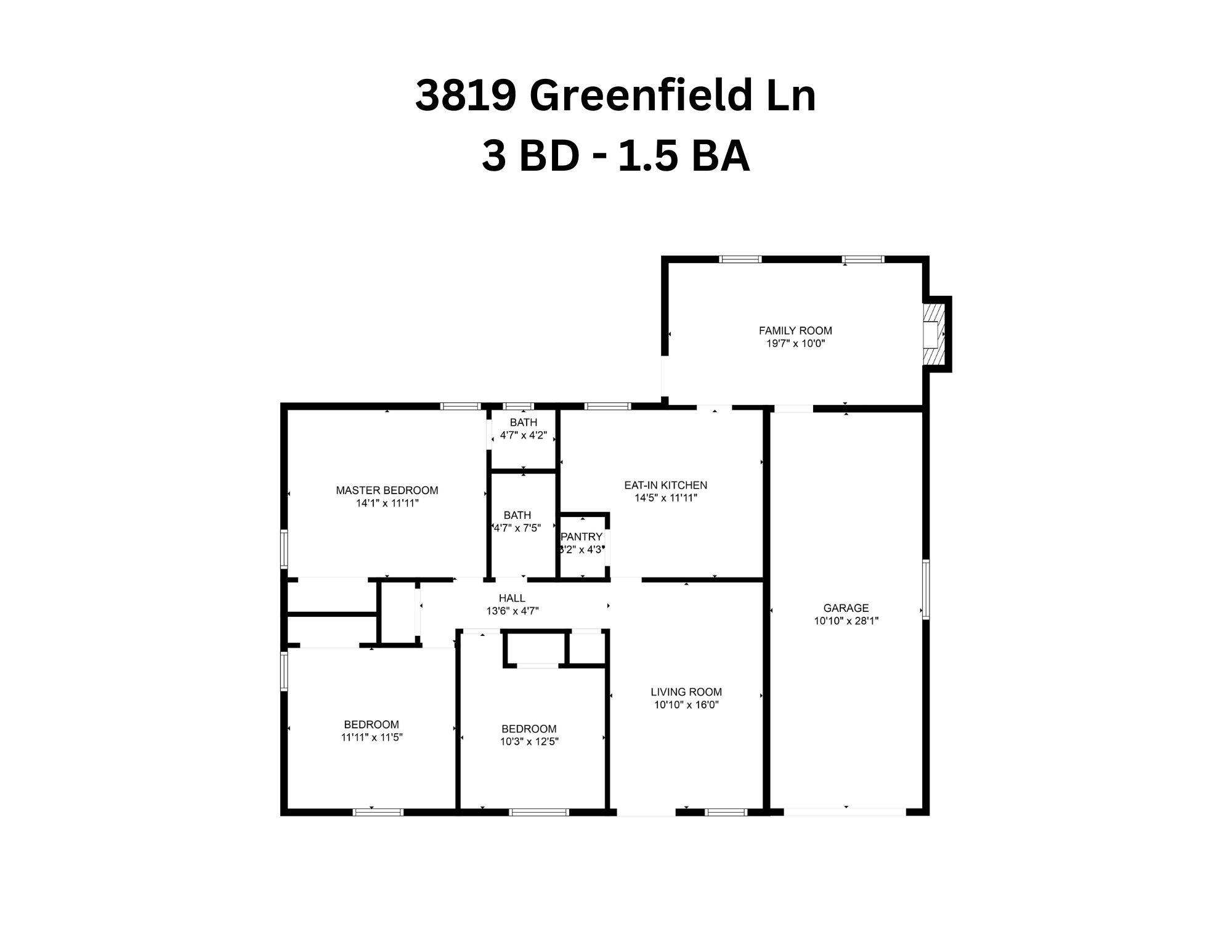 3819 Greenfield Ln, Owensboro, Kentucky 42301, 3 Bedrooms Bedrooms, ,1 BathroomBathrooms,Single Family Residence,For Sale,Greenfield Ln,89325