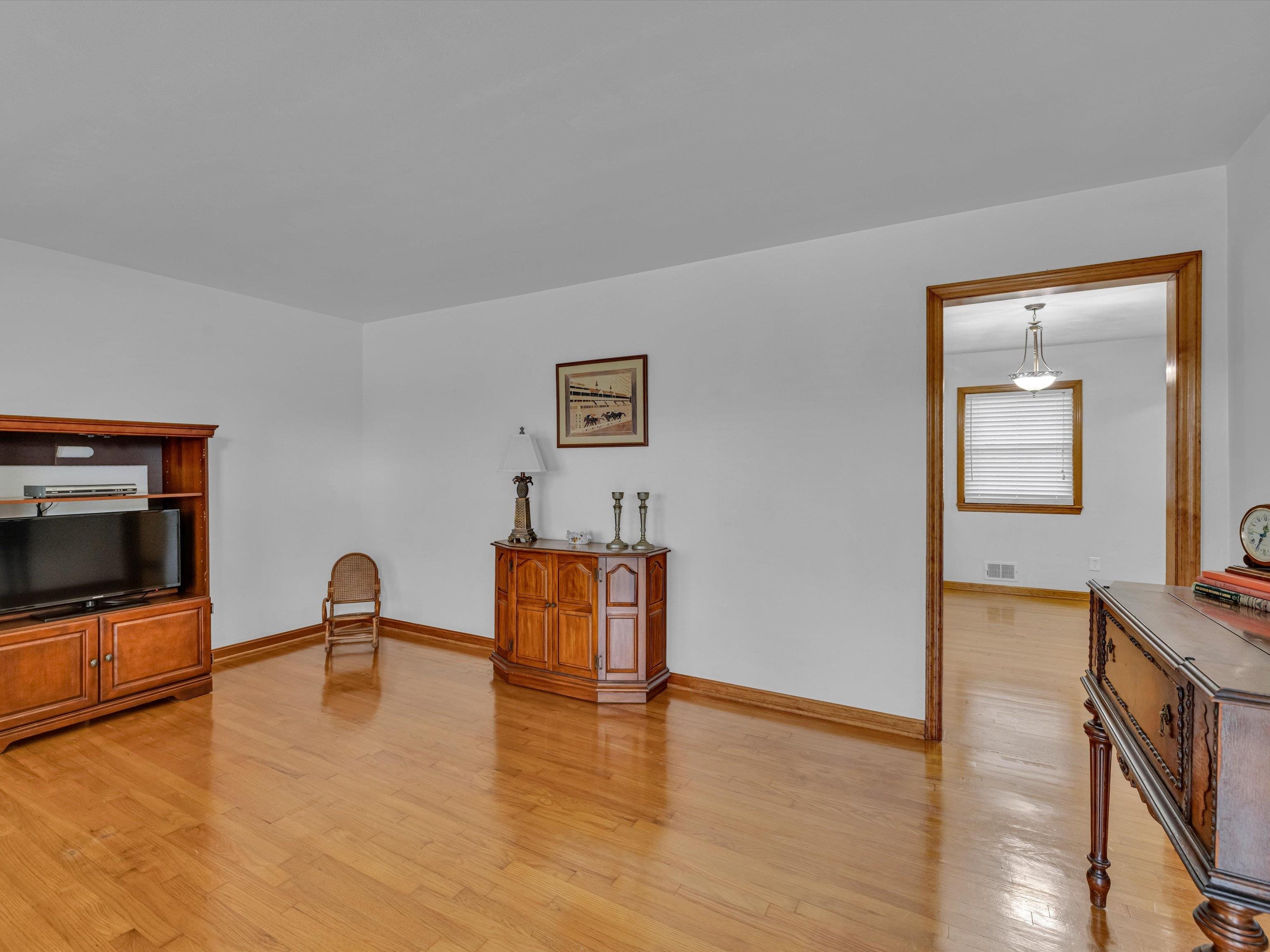 Living Room, view as you enter front door. Hardwood Floors through out