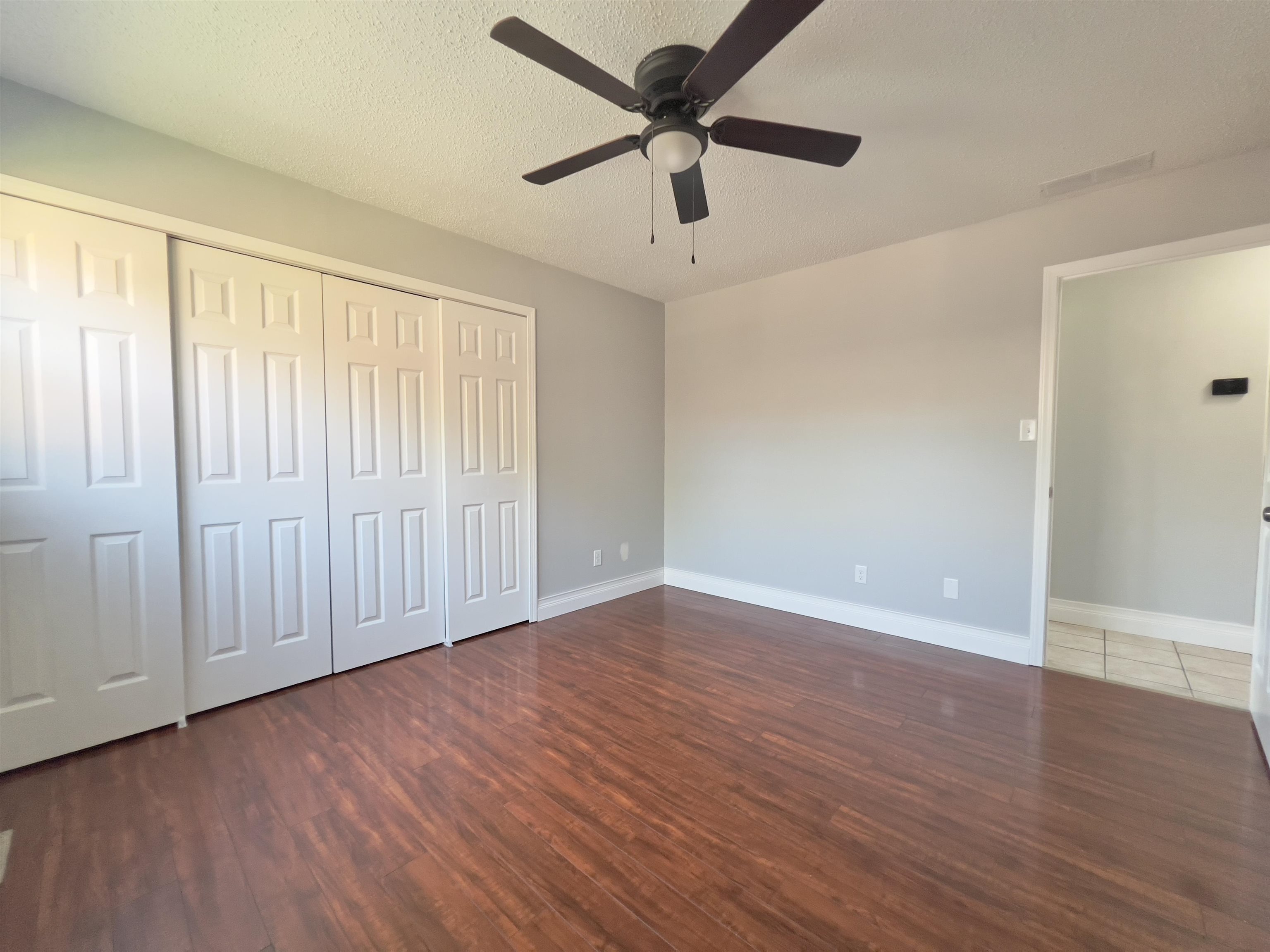 Extra large closet.