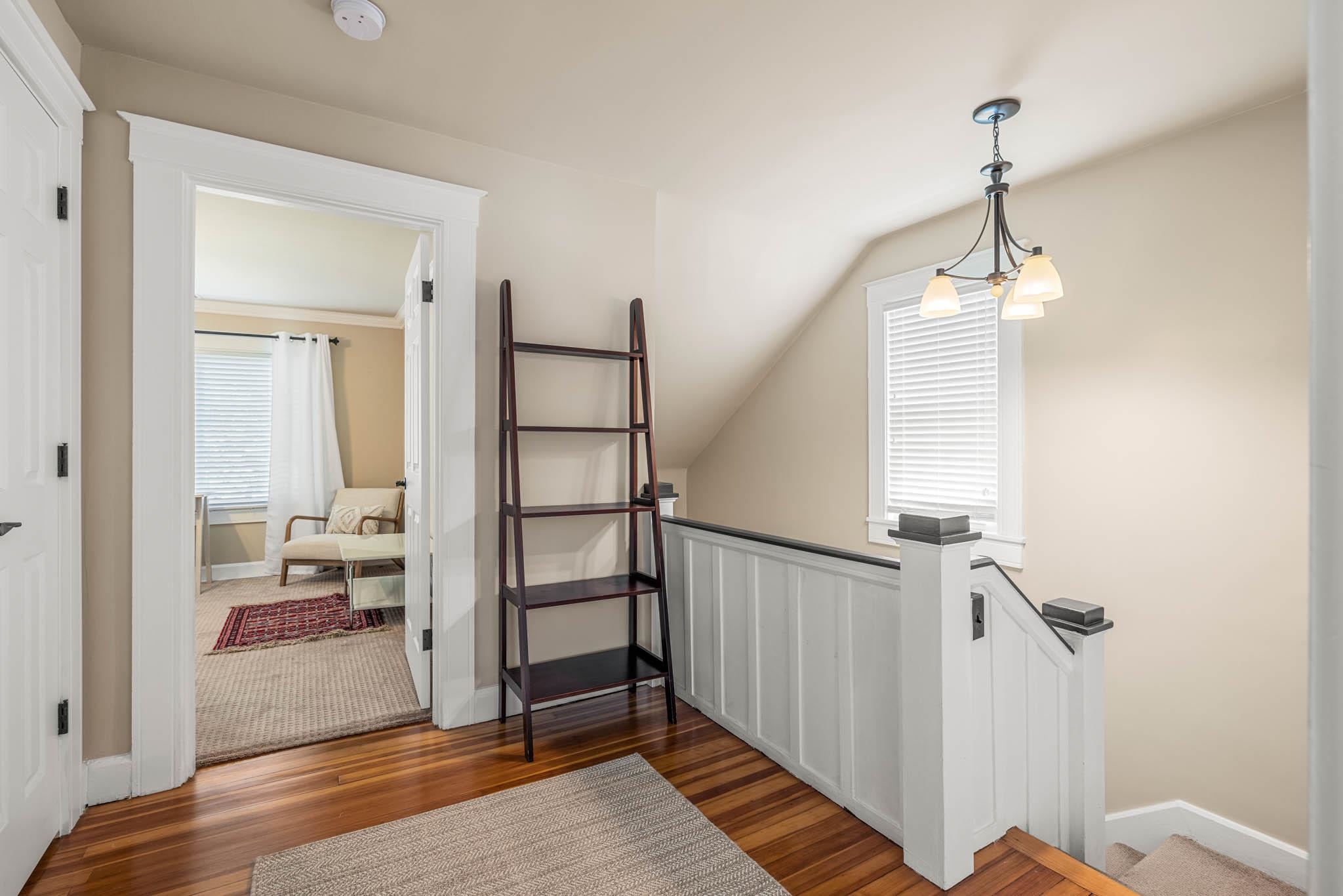 Convenient 2nd washer/dryer hook in closet of the landing area