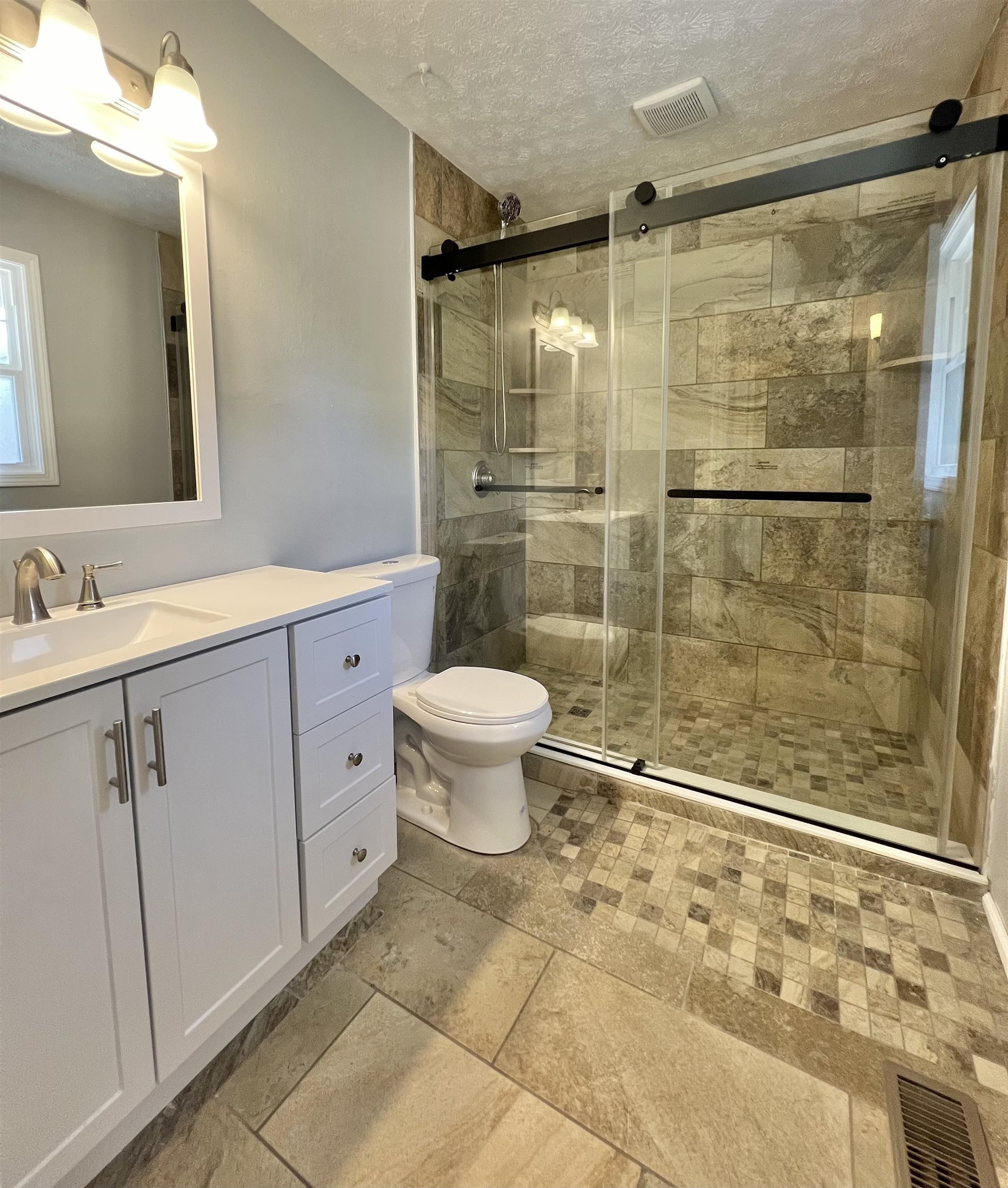 Full bath with walk-in shower