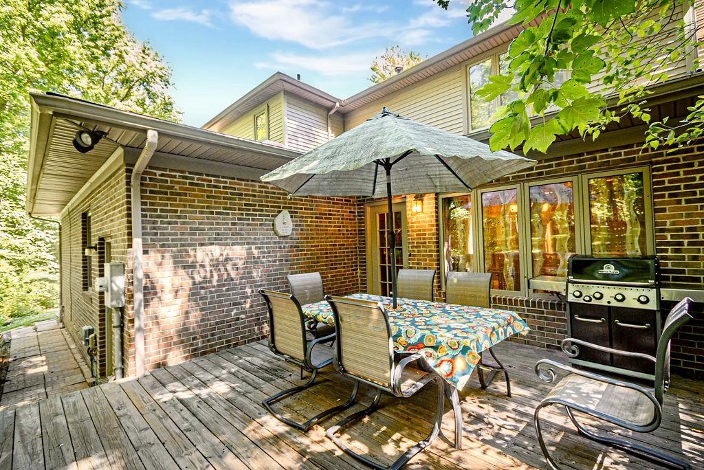 Enjoy the  spacious Deck just off the Kitchen