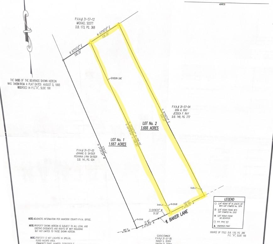 Lot 2 Baker Ln, Hawesville, Kentucky 42348, ,Land,For Sale,Baker Ln,90644