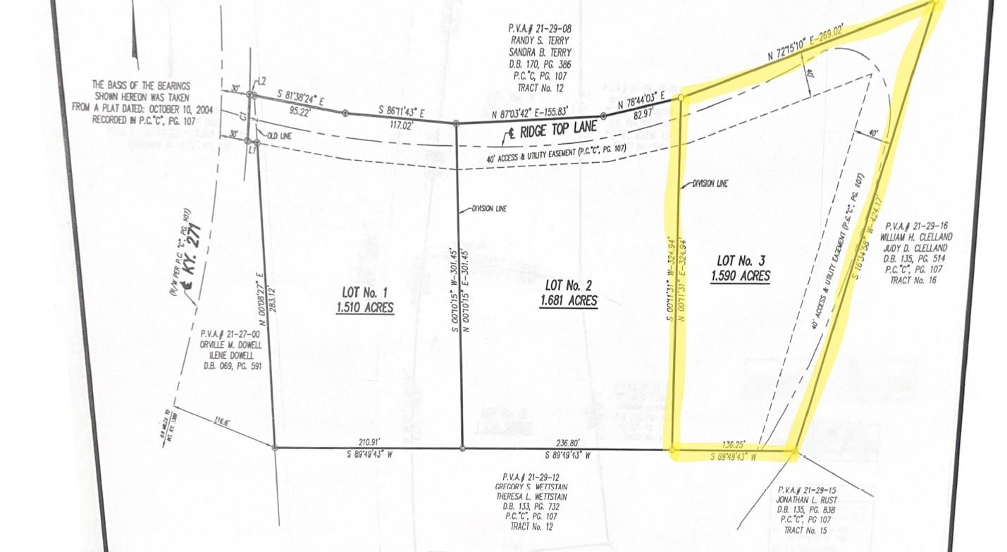 Lot 3 Ridgetop Ln, Lewisport, Kentucky 42351, ,Land,For Sale,Ridgetop Ln,90661