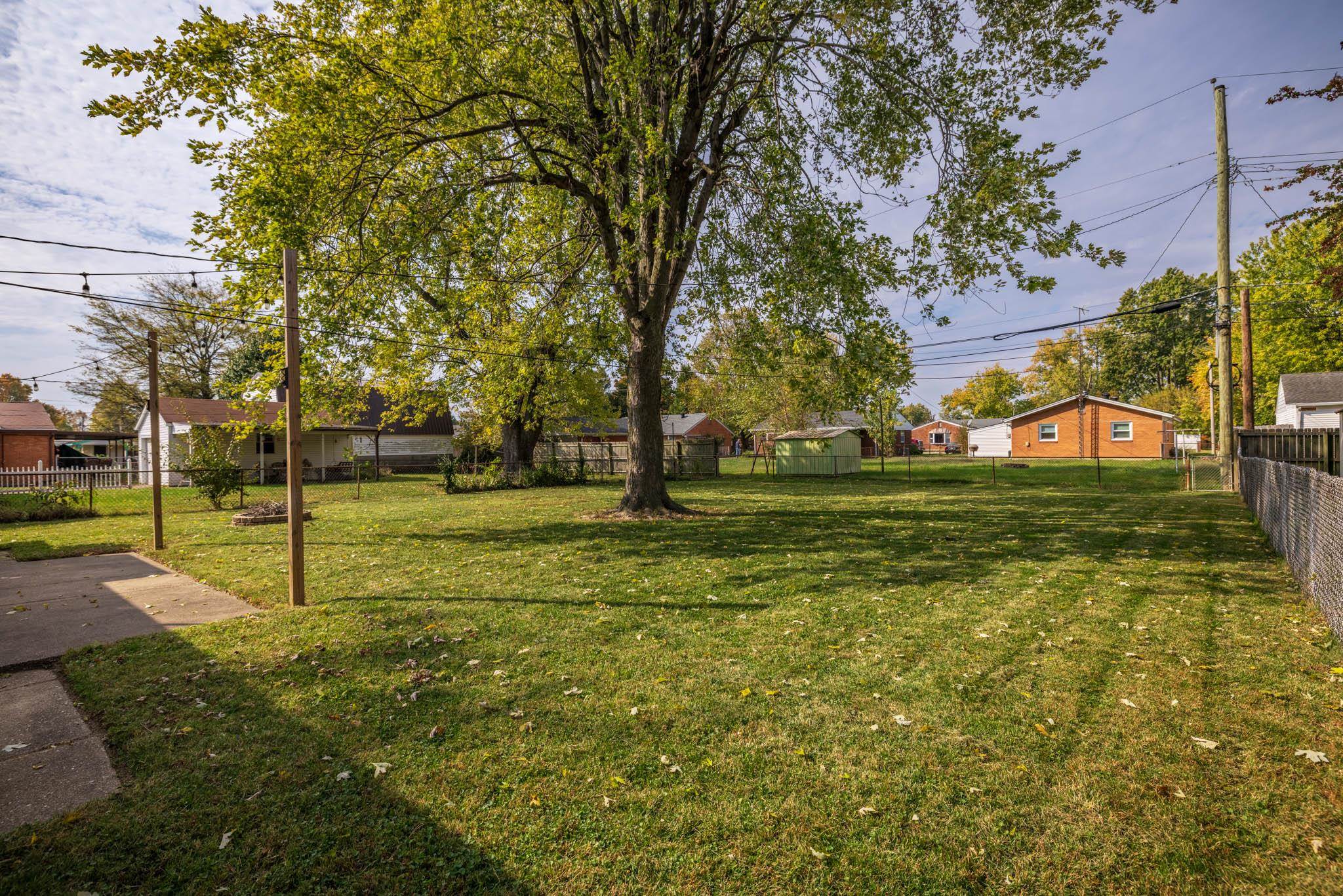 Huge fenced-in backyard