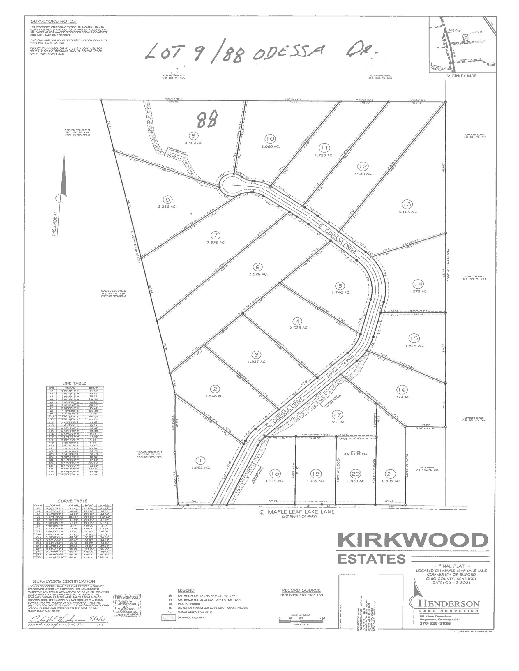 88 Odessa Drive, Utica, Kentucky 42376, ,Land,For Sale,Odessa Drive,91220