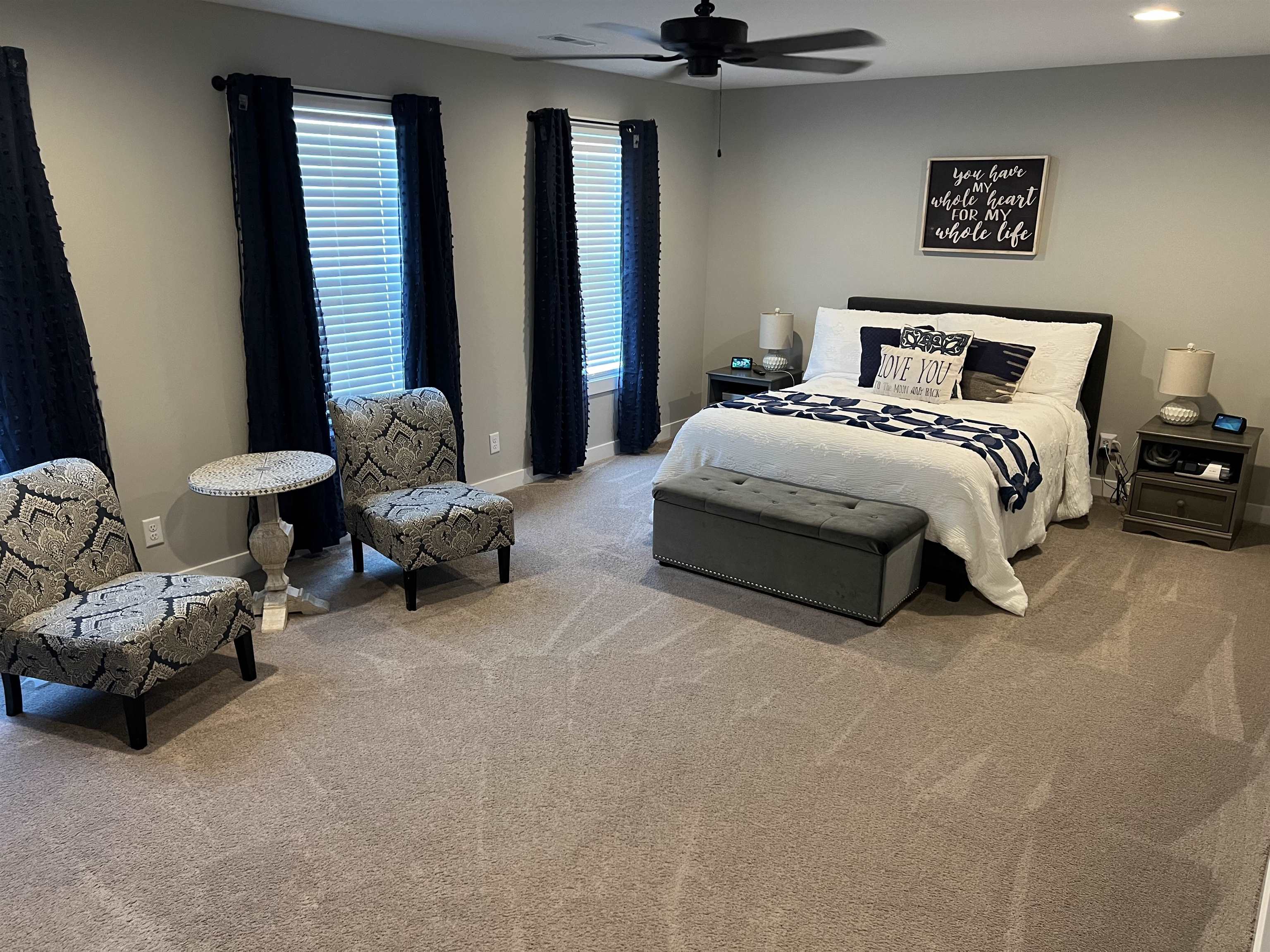 One of the largest master bedrooms you can find in a Jagoe Home