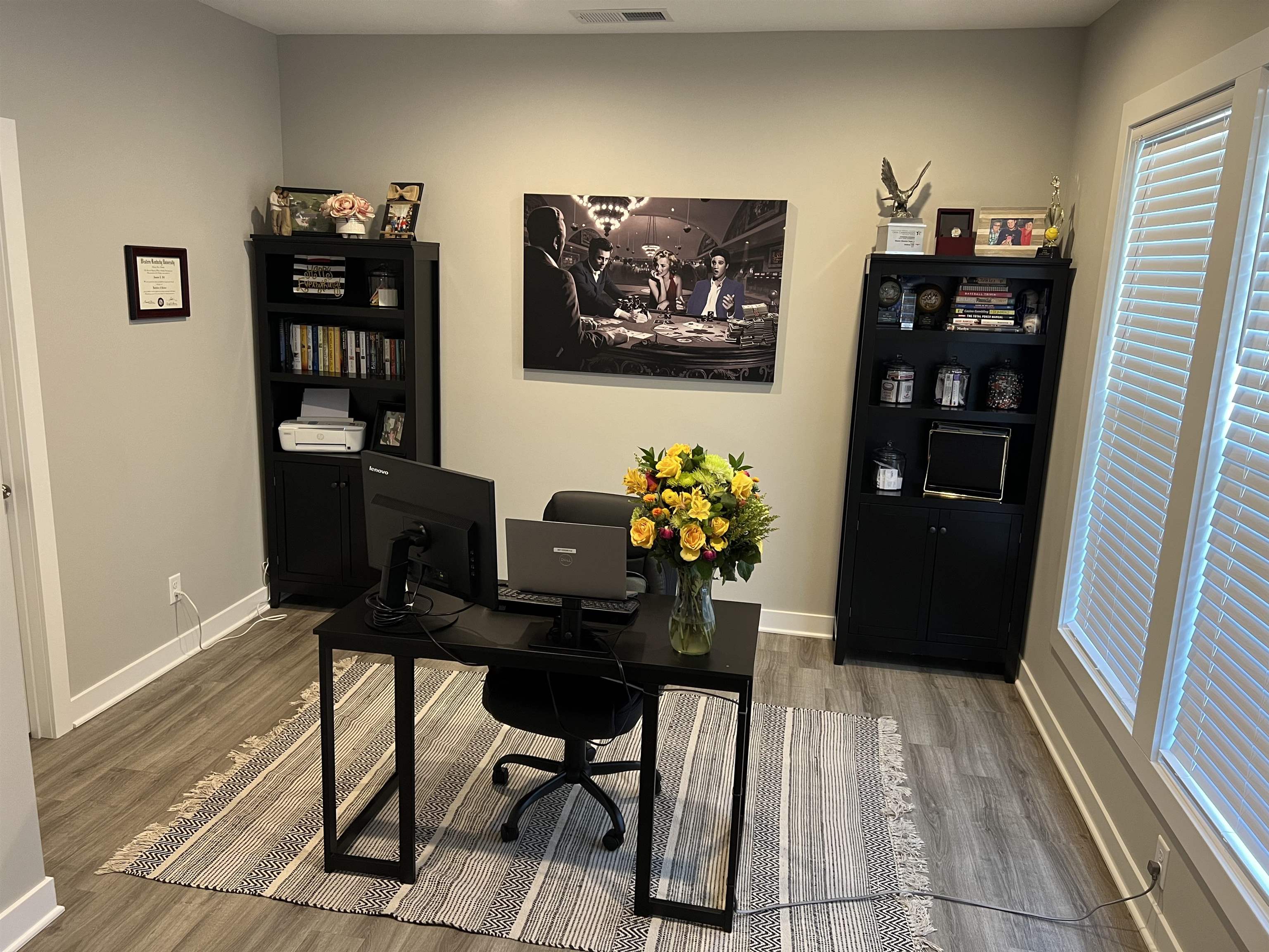 The office just off the entry way has a very nice closet and can be converted to a 5th bedroom
