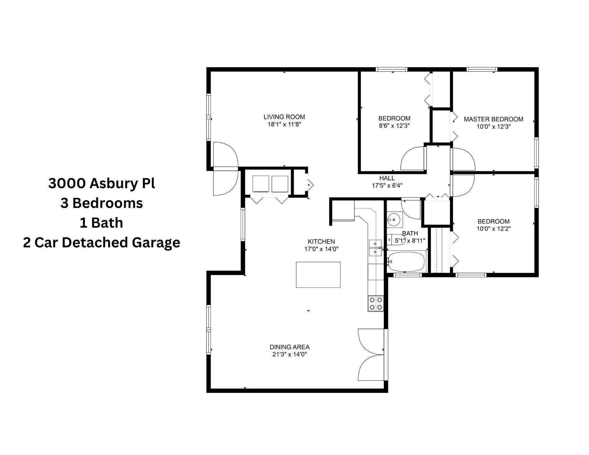 3000 Asbury Place, Owensboro, Kentucky 42303, 3 Bedrooms Bedrooms, ,1 BathroomBathrooms,Single Family Residence,For Sale,Asbury Place,91713