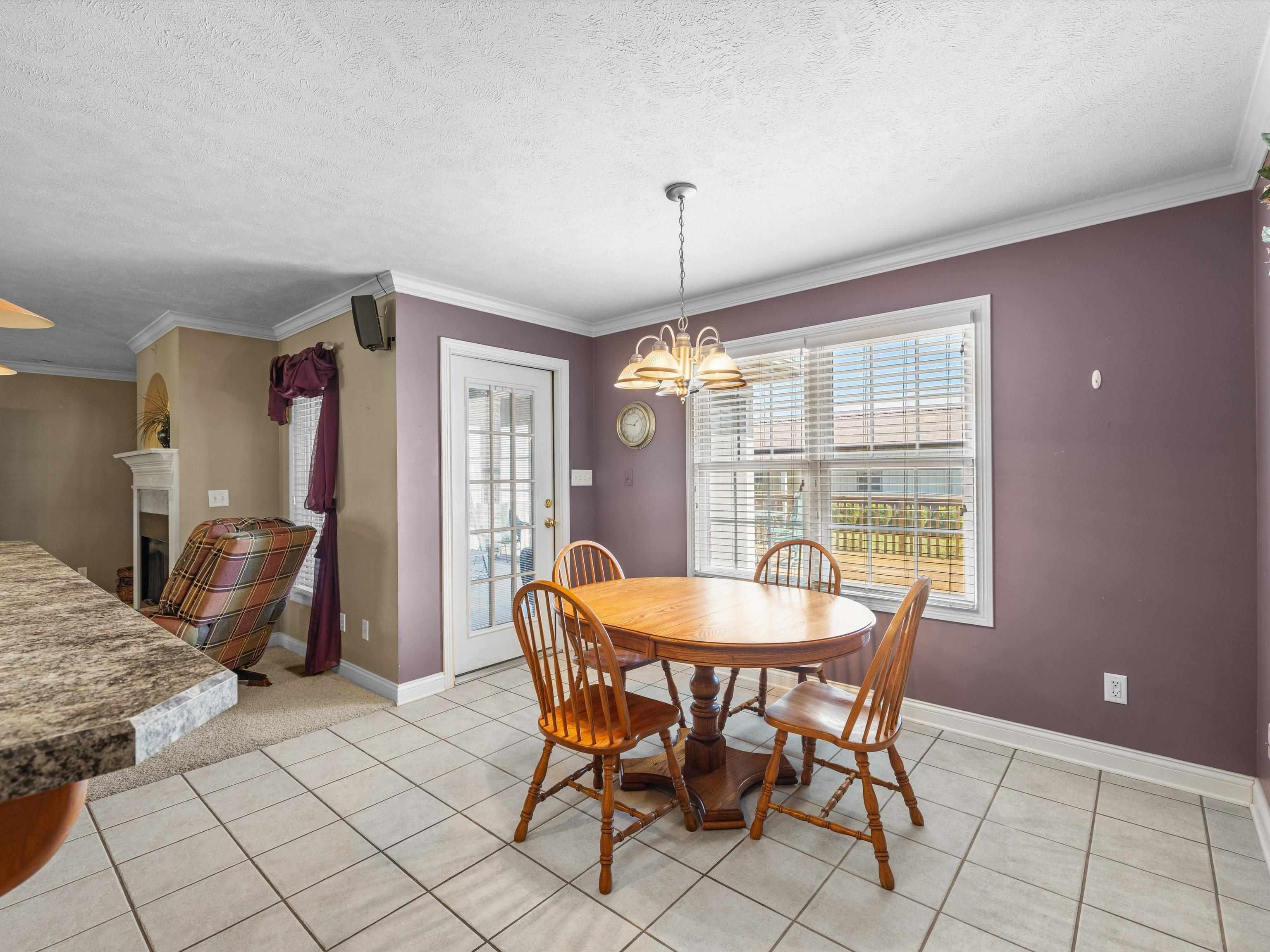 Leads to the sunroom.