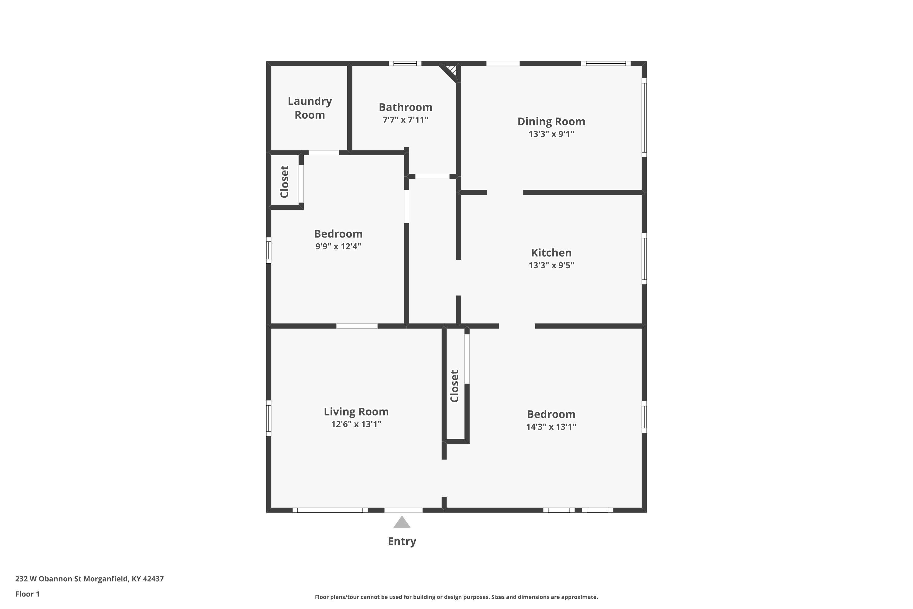 232 West Obannon St, Morganfield, Kentucky 42437, 2 Bedrooms Bedrooms, ,1 BathroomBathrooms,Single Family Residence,For Sale,West Obannon St,91911
