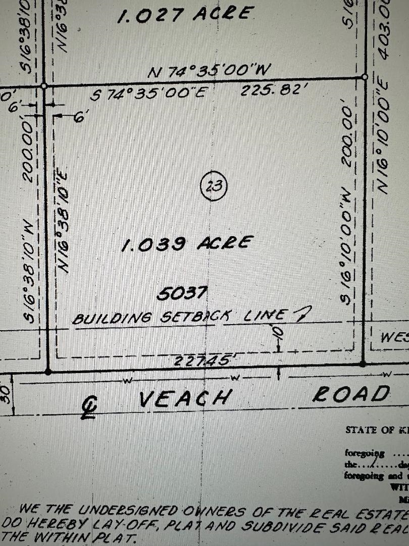 5037 Veach Rd, Owensboro, Kentucky 42303, ,Land,For Sale,Veach Rd,92237