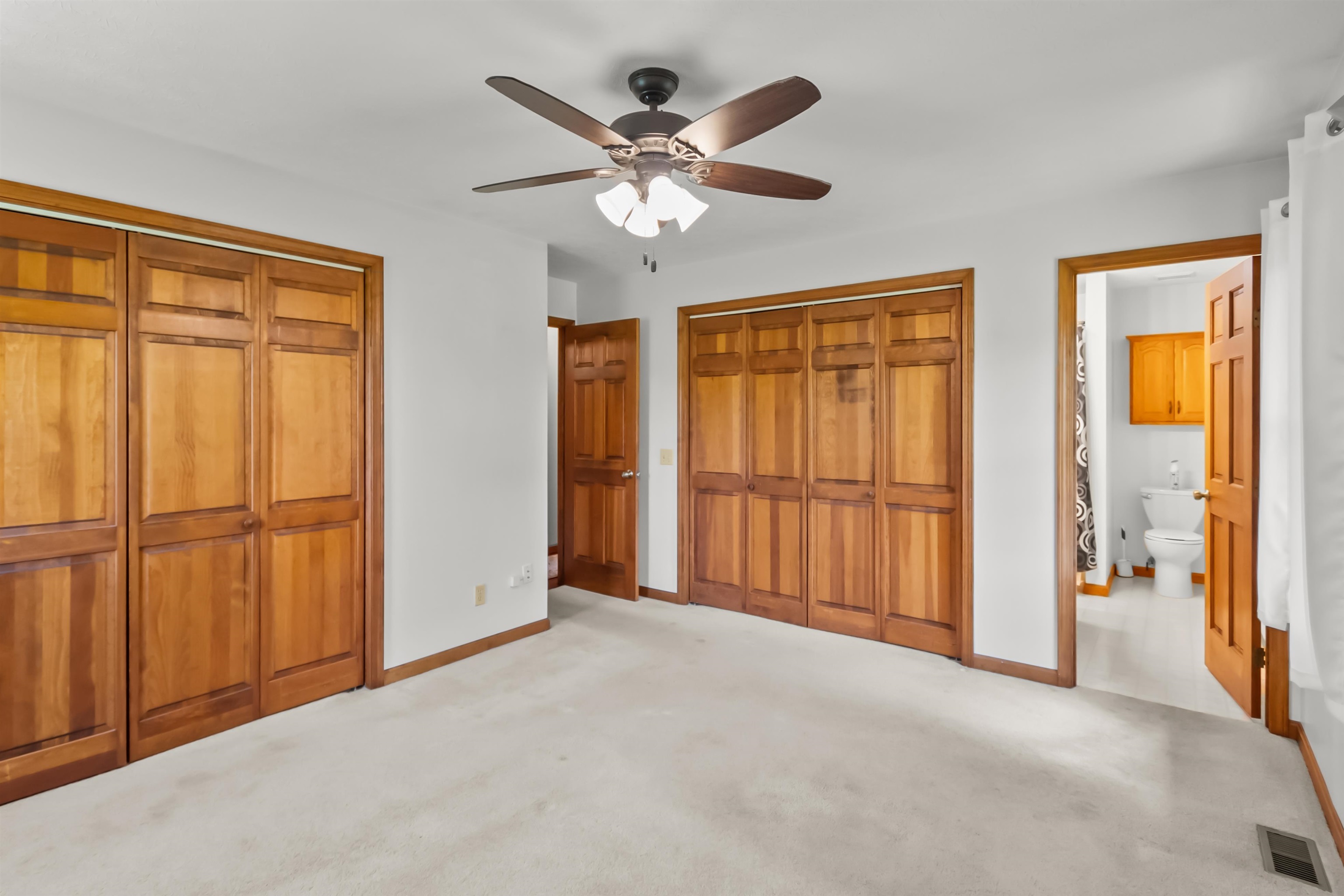 2 Separate closets. Cedar board. With lighting.