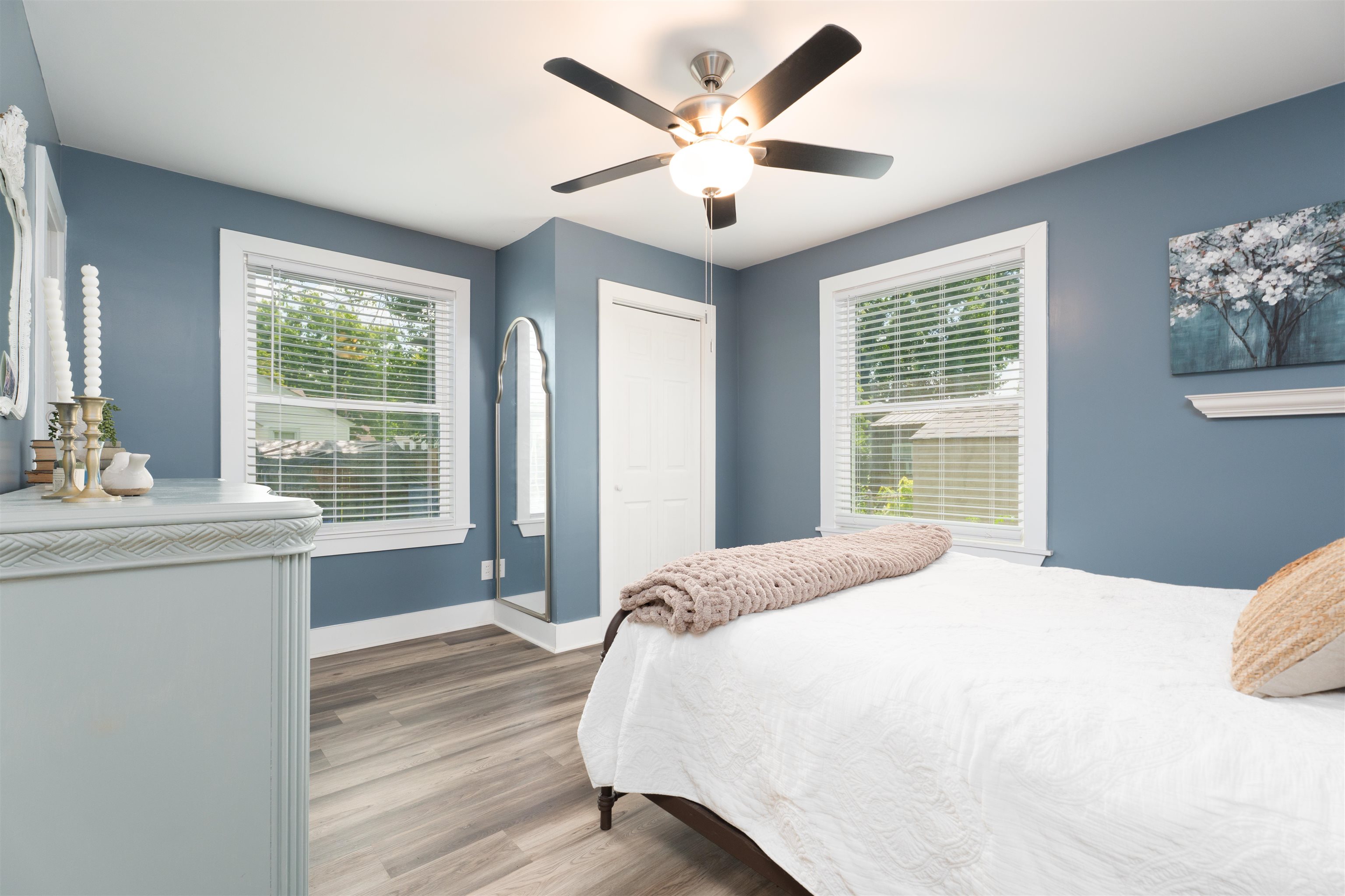 Includes a walk-in closet and a second closet.
