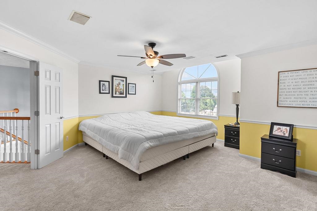 Massive primary bedroom can accommodate an Alaskan king bed.  Huge!