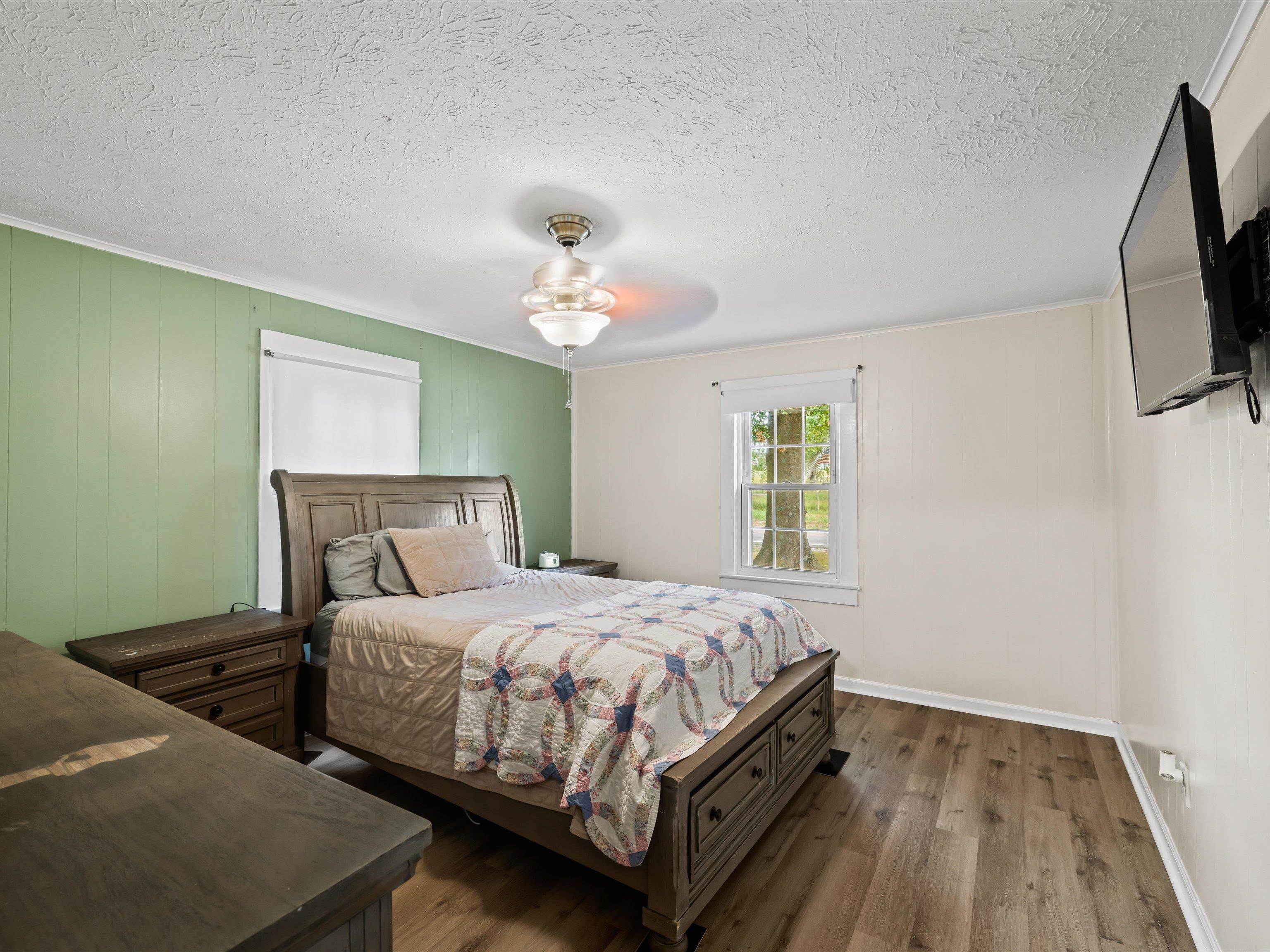 Large, private with Laminate flooring