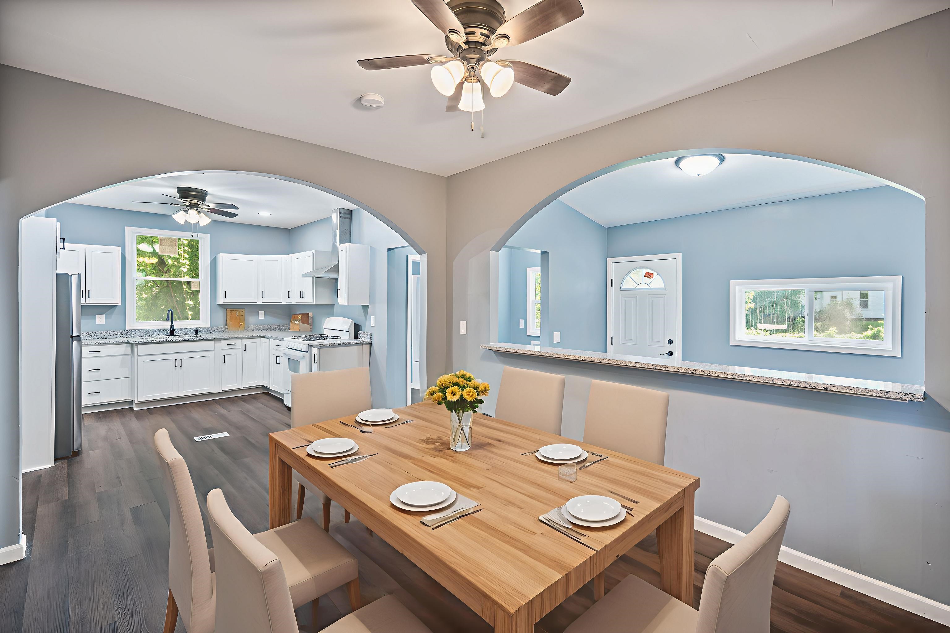 Virtually Staged Dining Area