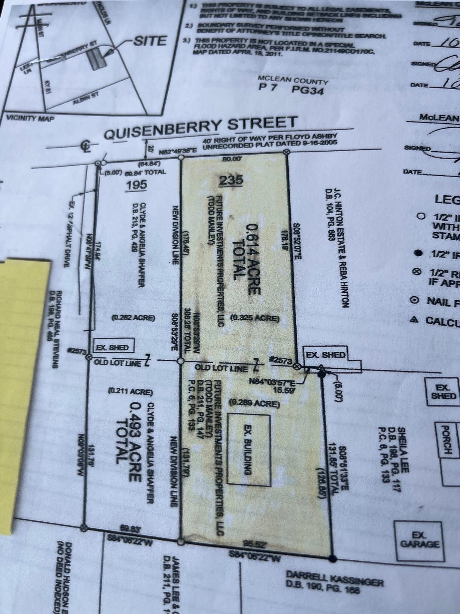 235 Quisenberry St, Sacramento, Kentucky 42372, ,Land,For Sale,Quisenberry St,93396