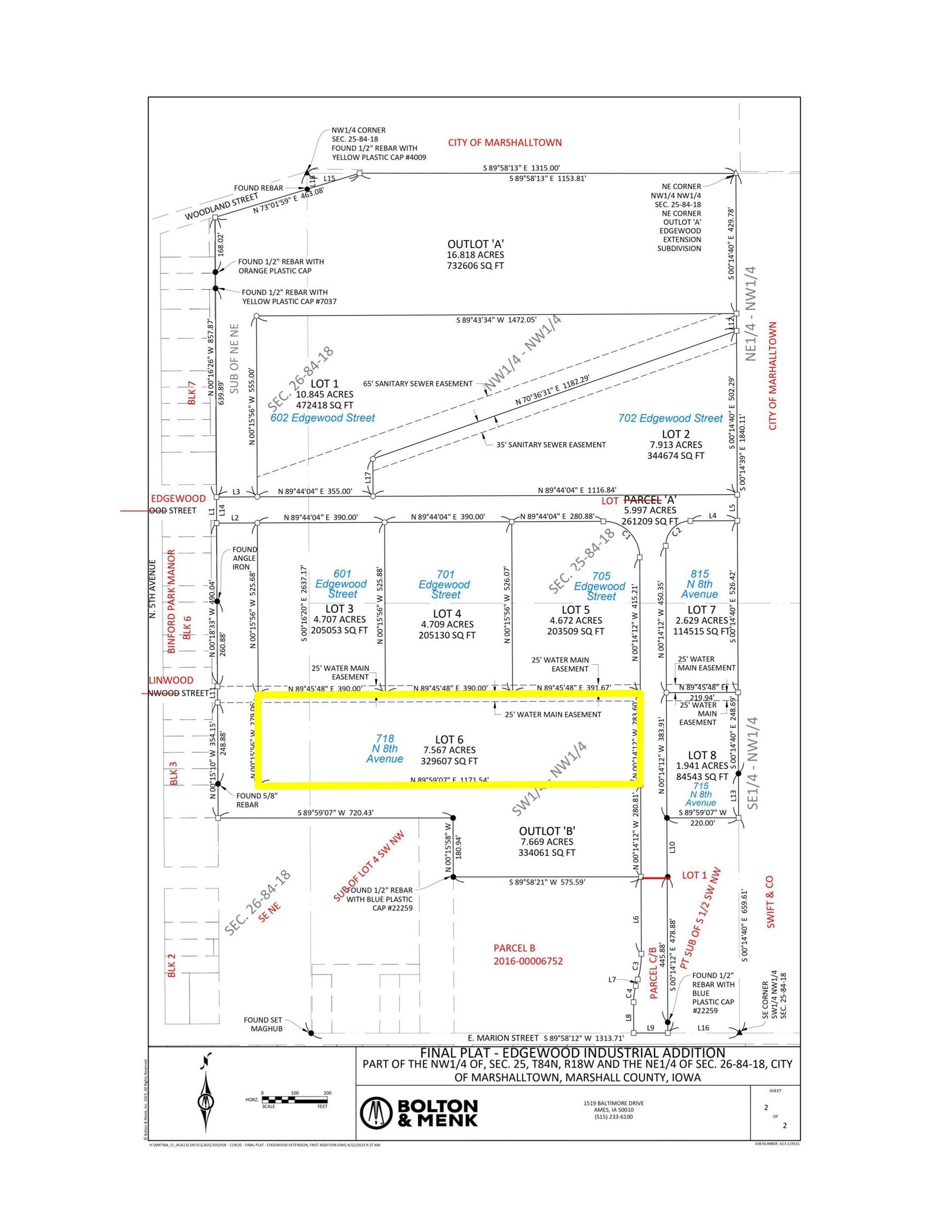 718 8th, Marshalltown, Iowa 50158, ,Lots & Land,For Sale,8th,6307947