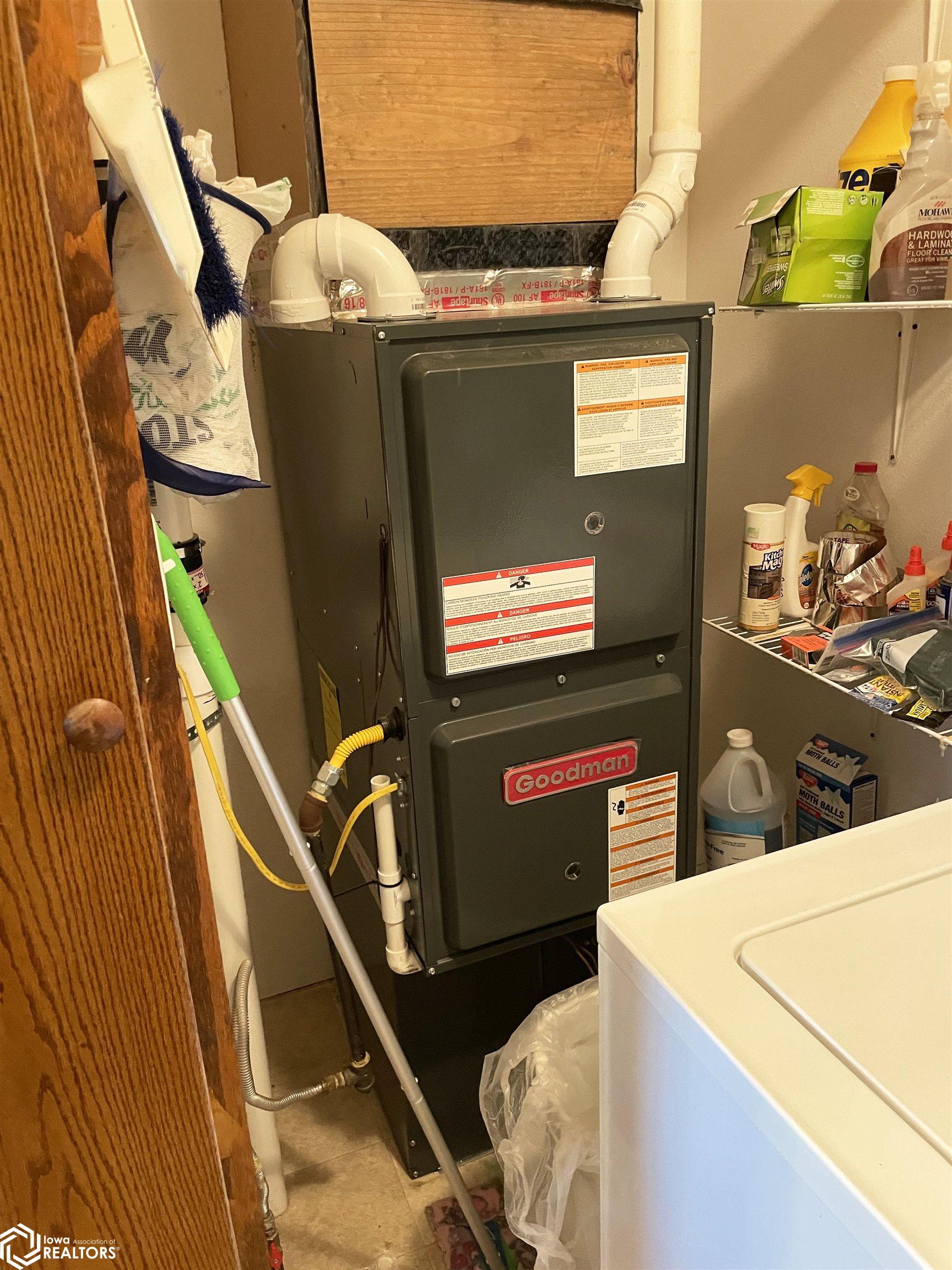 View of the furnace looking SE.  This is located in the laundry area.