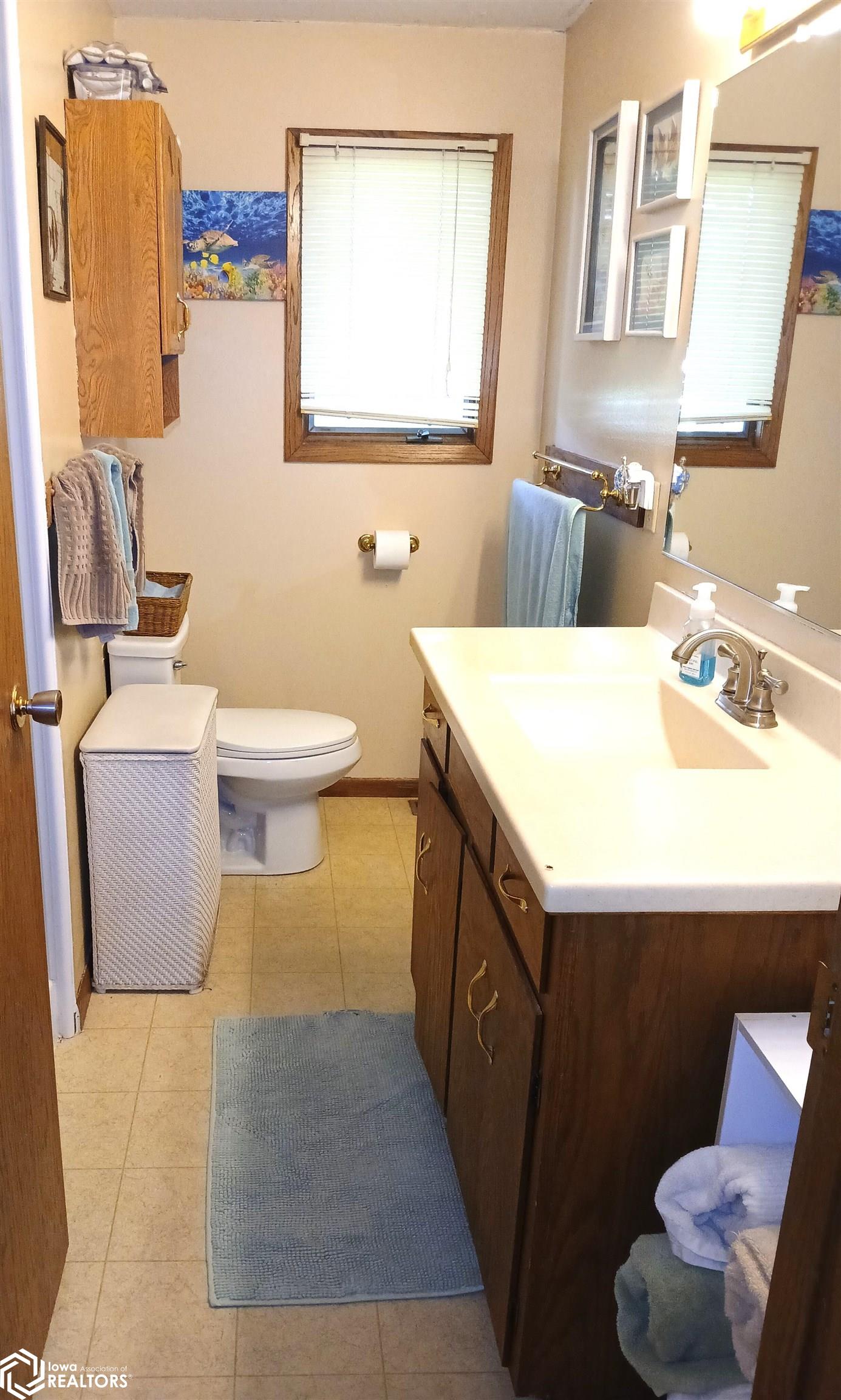 Full bath with Step in shower, updated, 1 year.