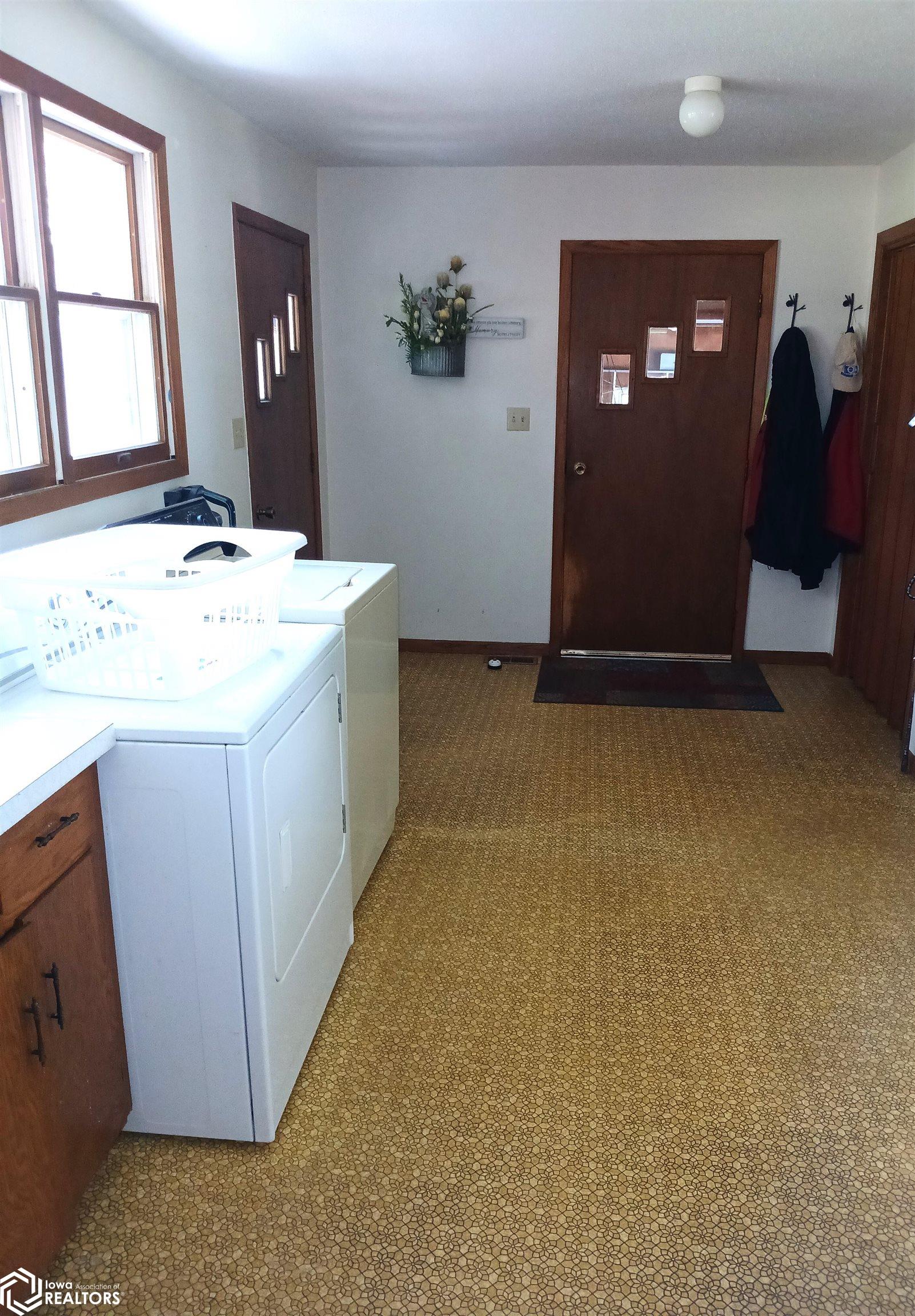 Music Room, Entry, and Laundry area