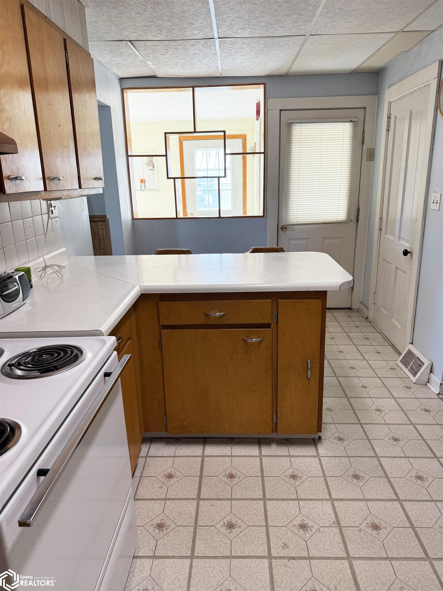 View of the kitchen looking S.