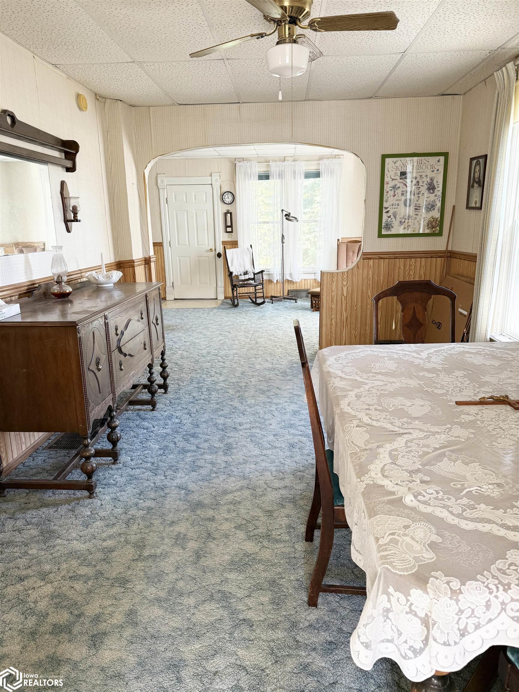 View of the formal dining room looking N.