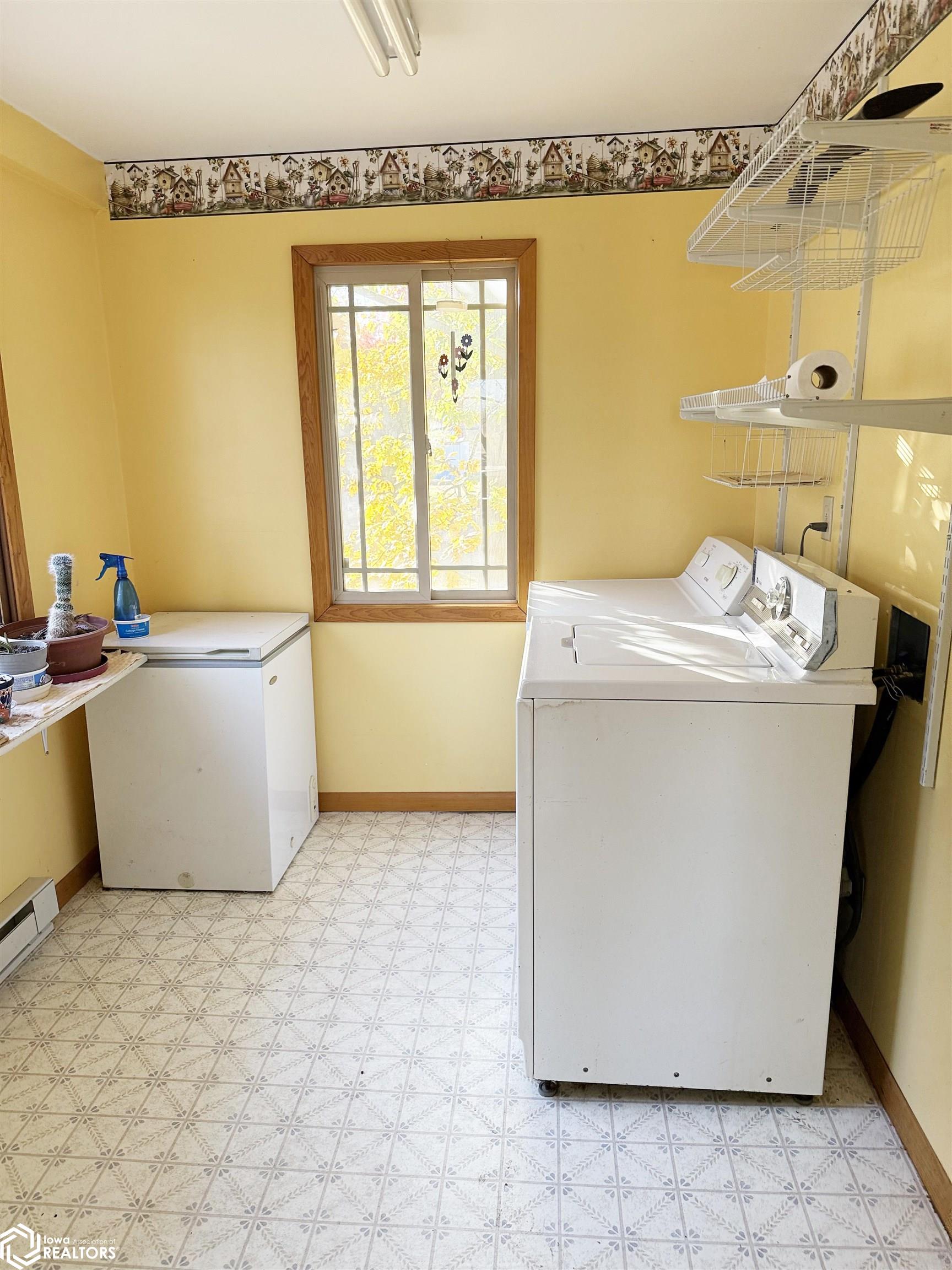 View of the laundry room looking W.