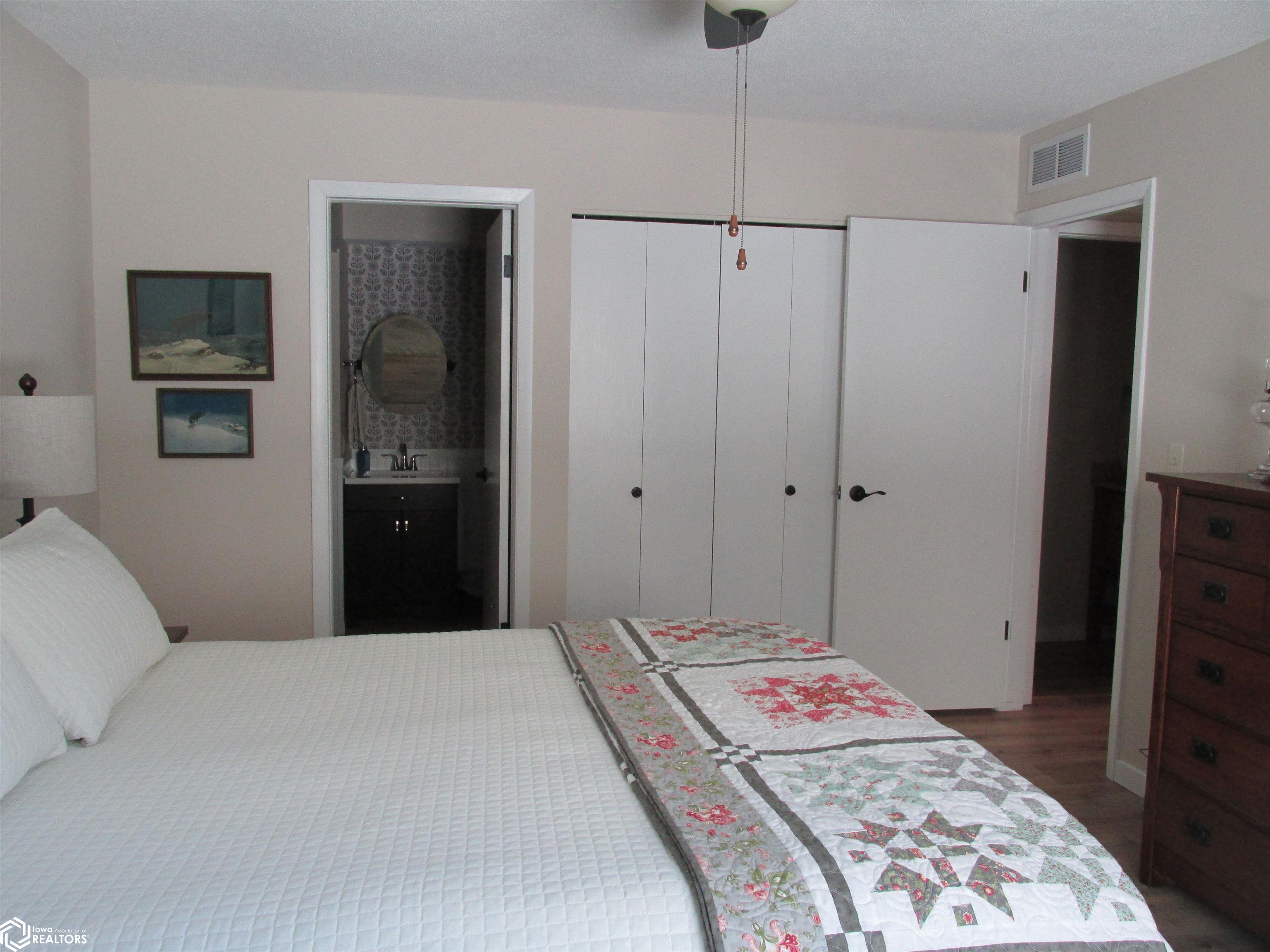 Nice large closet with bathroom off of the main bedroom