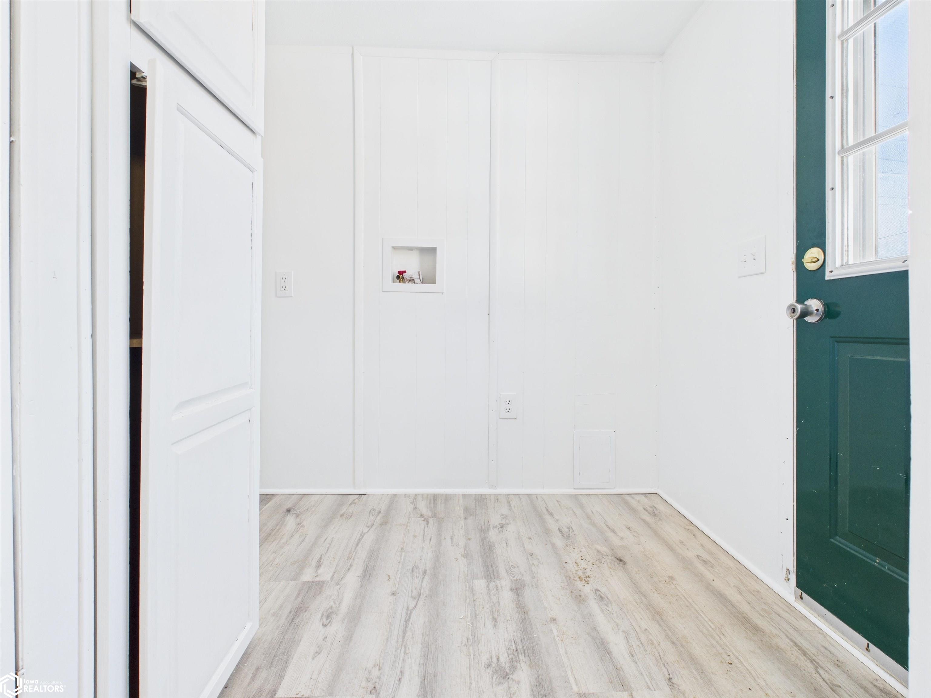 Back door leads to a deck