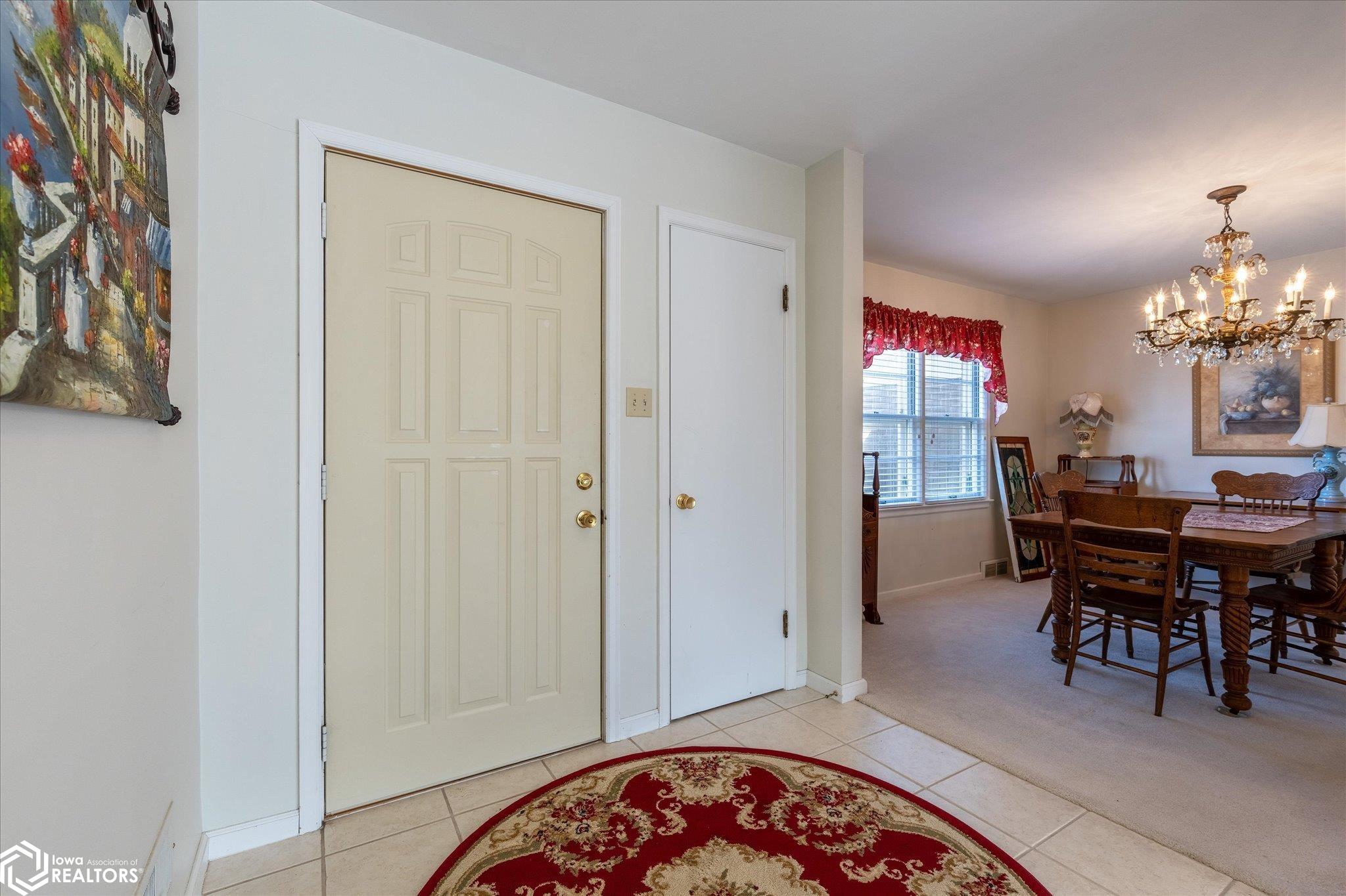Looking southeast into the home from the front door.