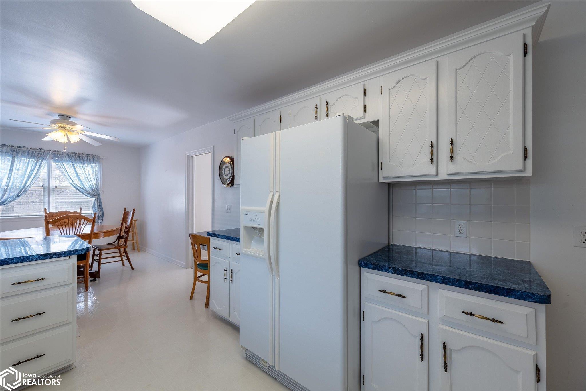 Looking south into the kitchen.