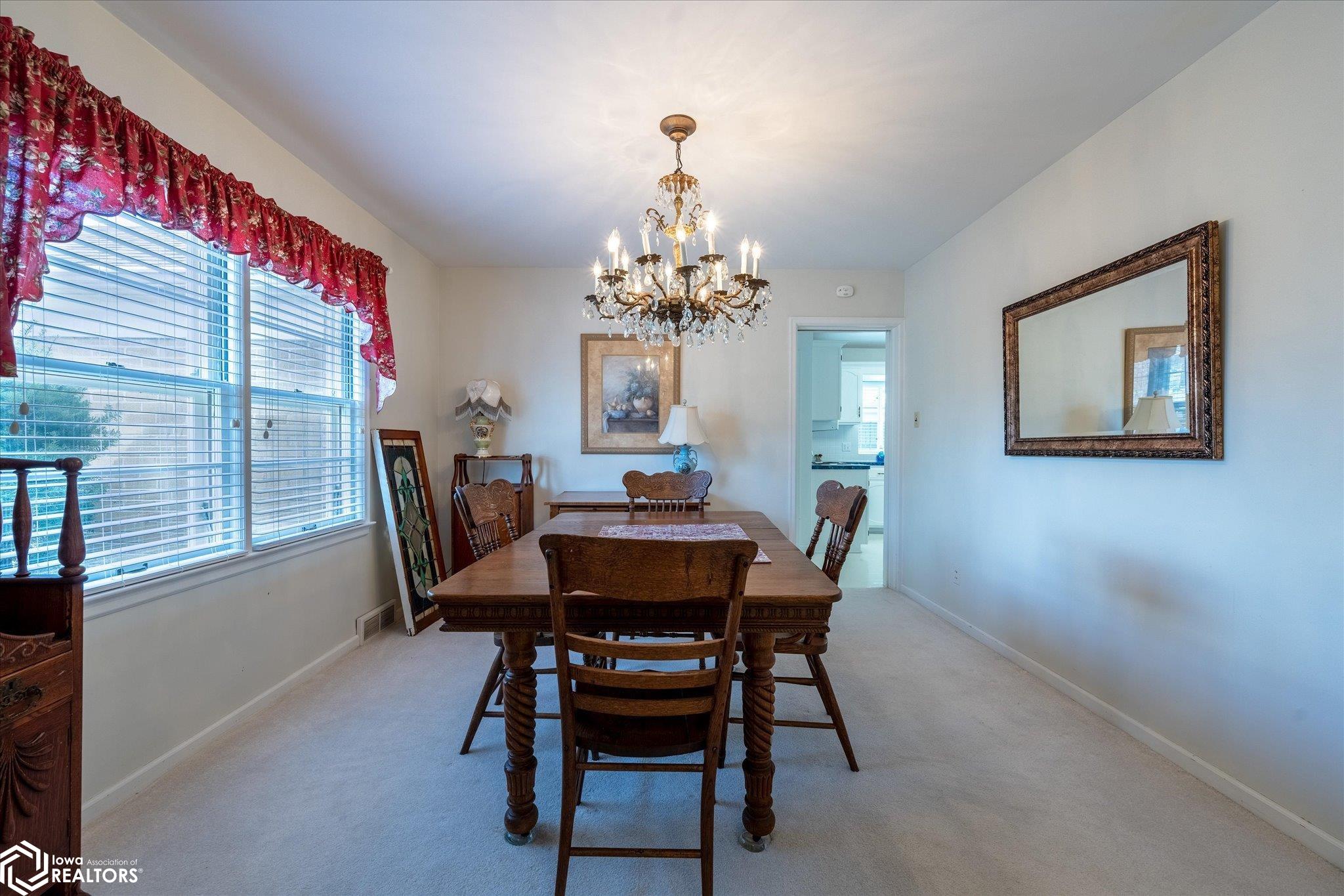 Looking East into the dining room.