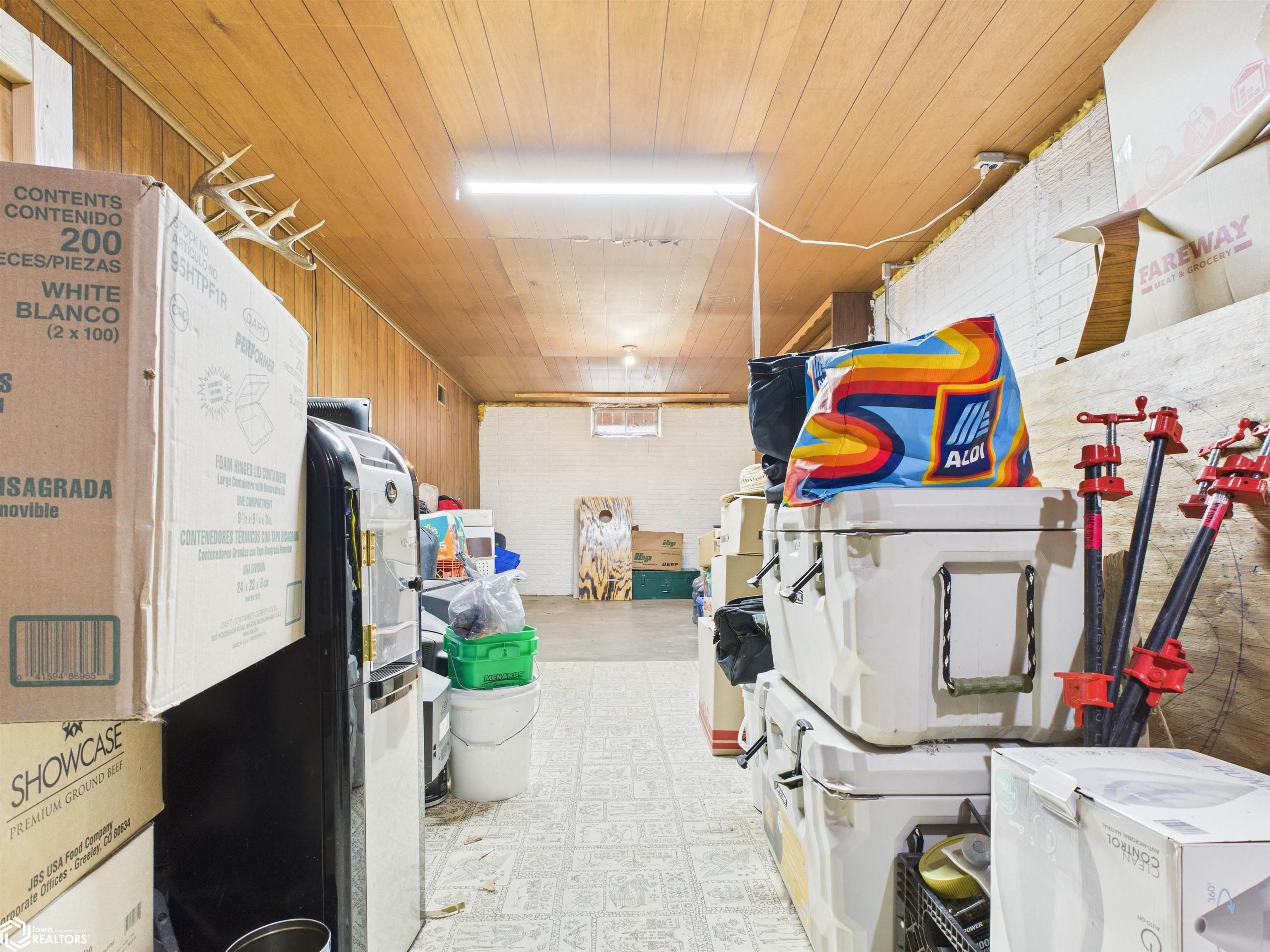 View of the large basement 1st room