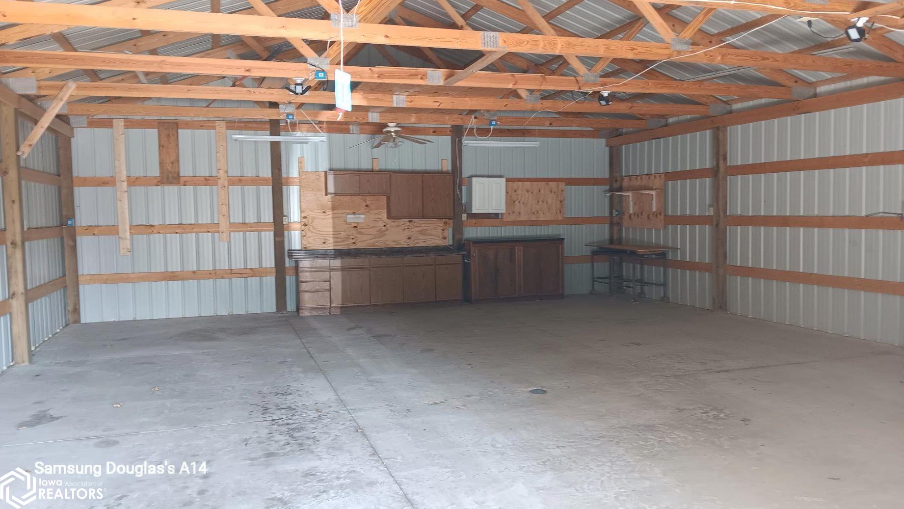 spacious oversized garage & shop