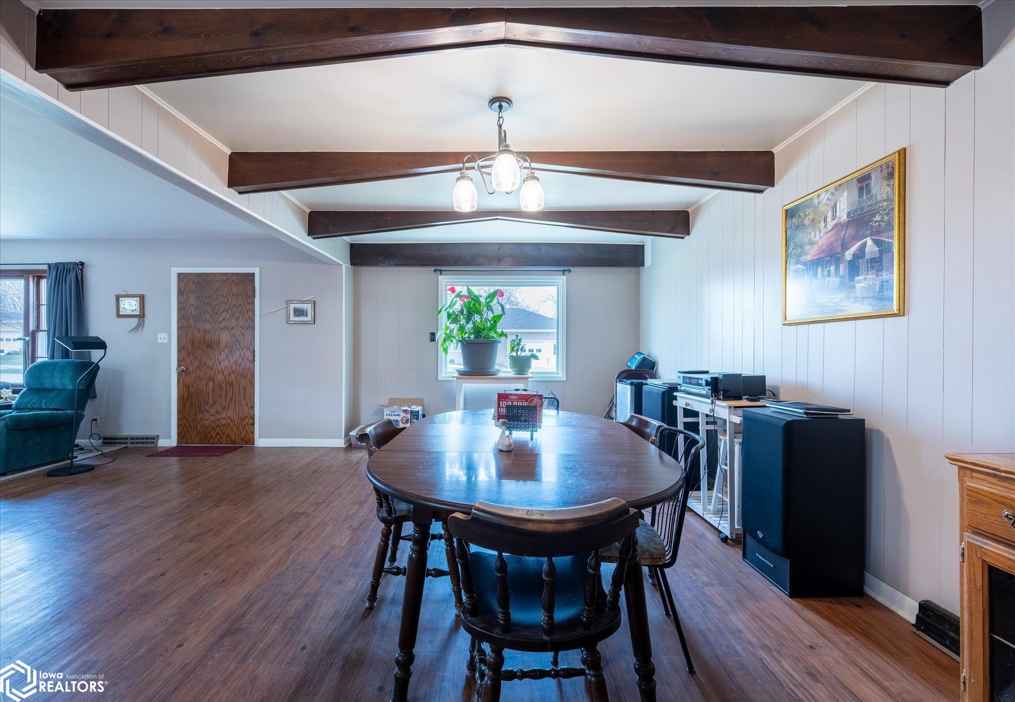 Looking North into the dining room.