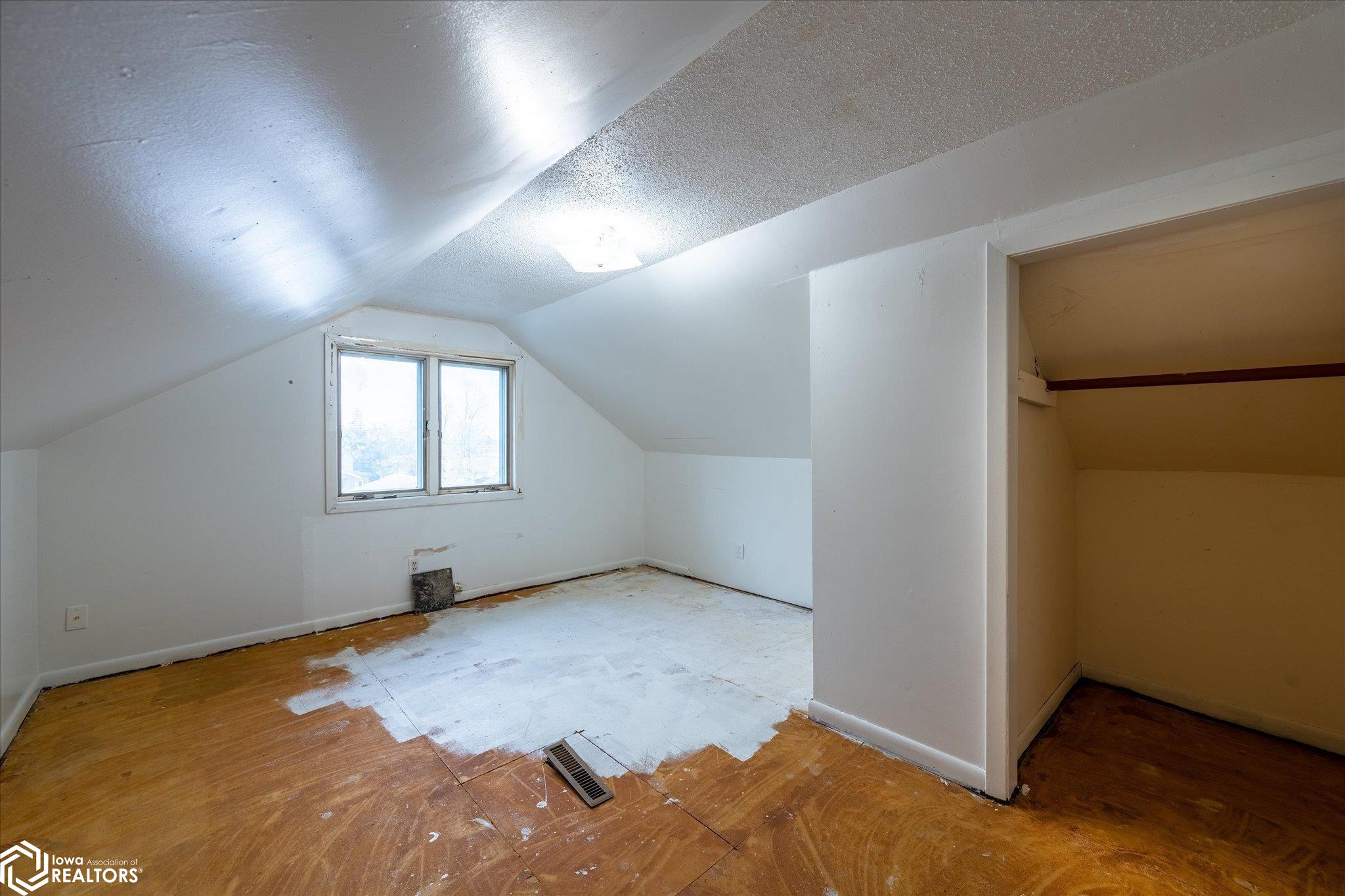 Looking North into the upstairs bedroom.