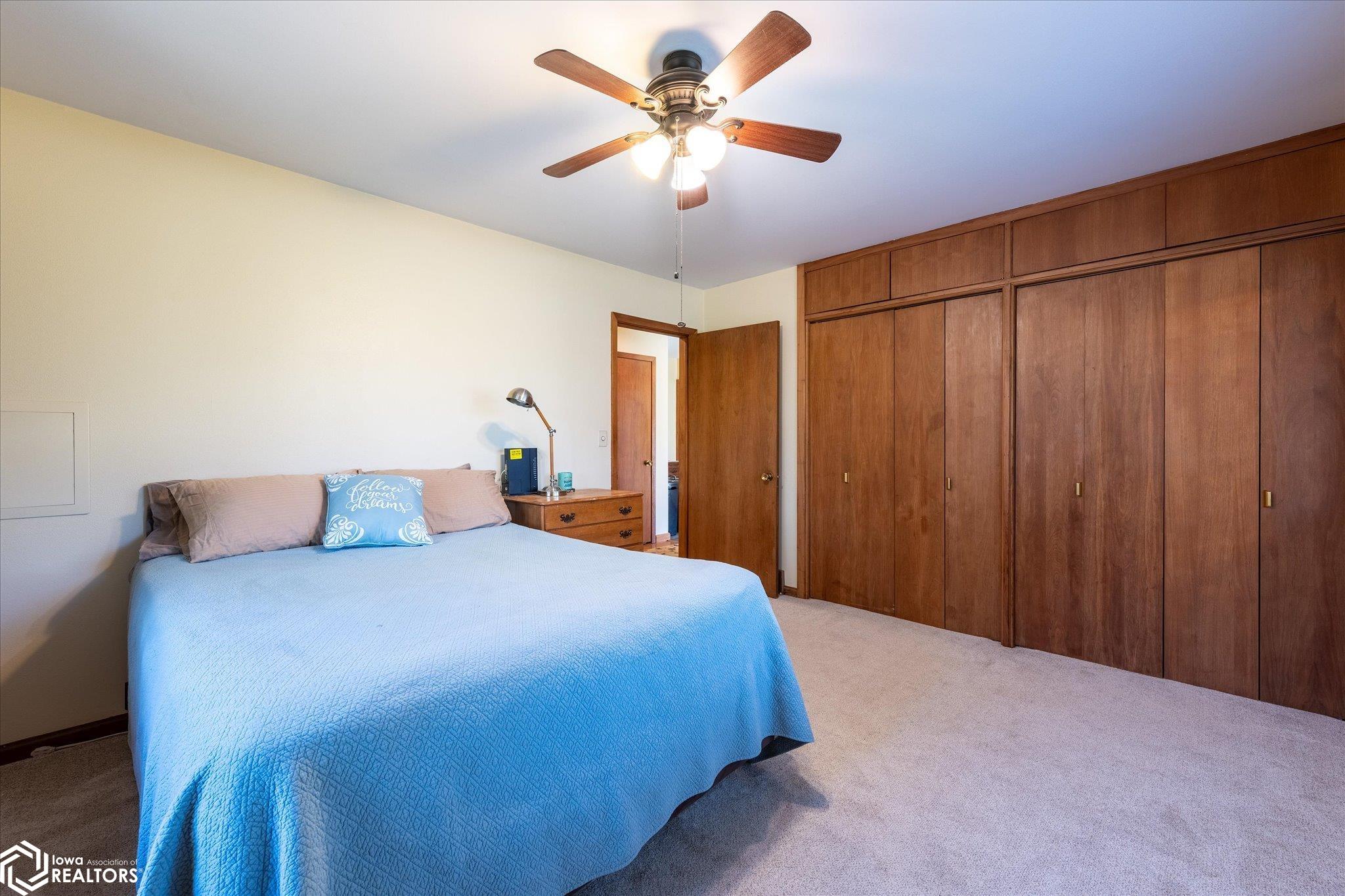 Looking NW at the closets in the 1st bedroom.